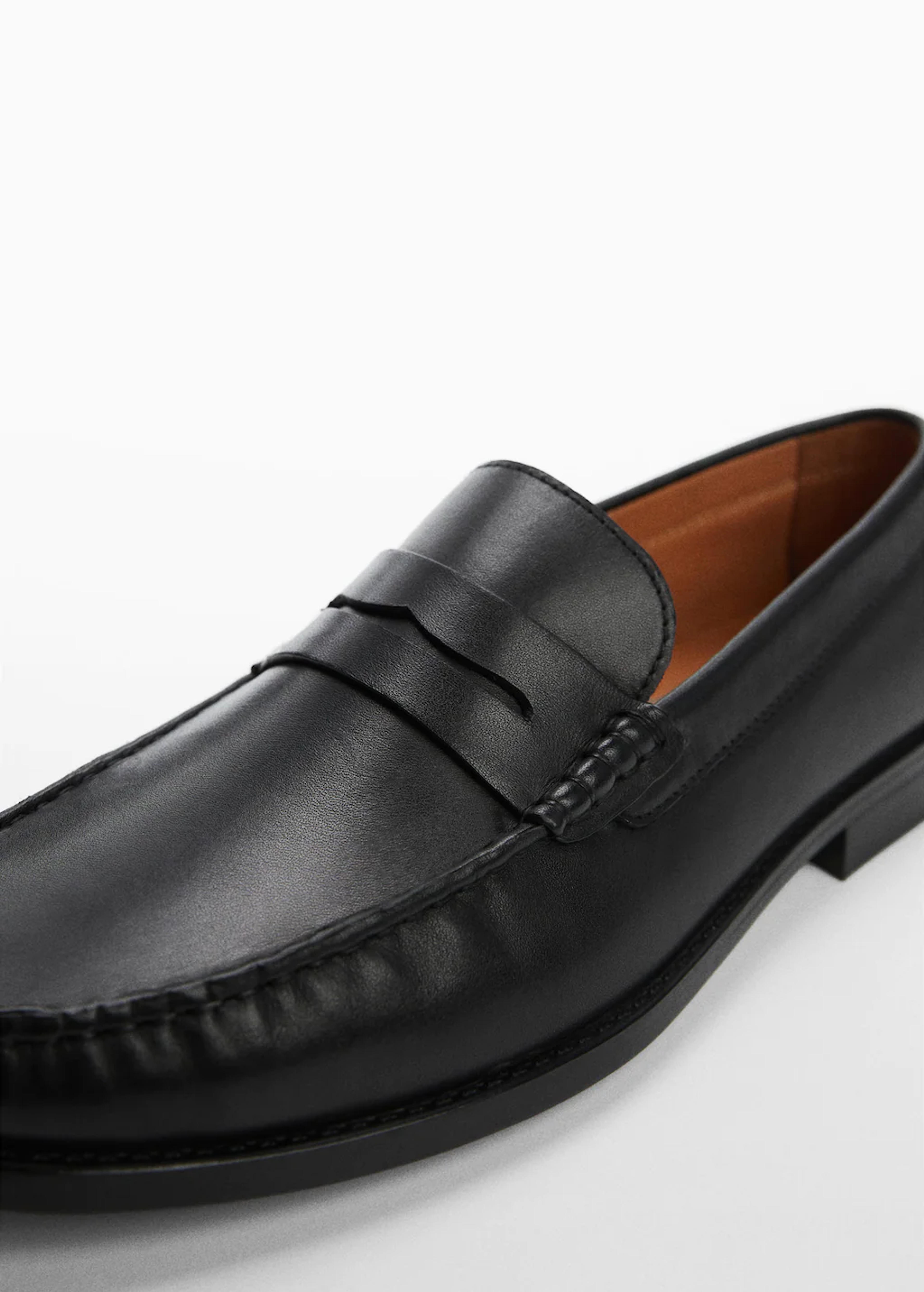 Leather penny loafers - Men | Mango Man USA