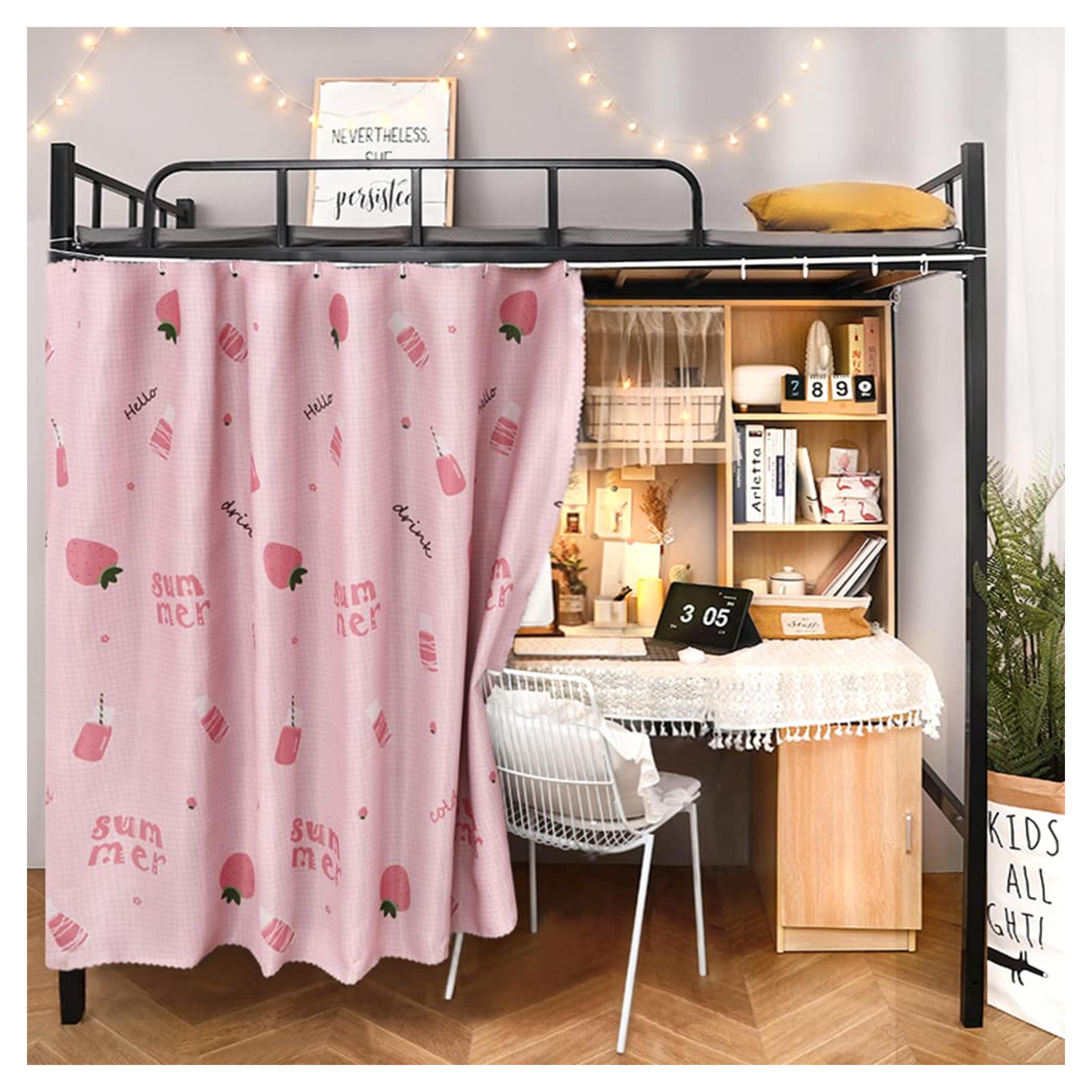 Dorm Bunk Bed Curtain Single Bed Tent Curtain Dust-Proof Bed Canopy Single Sleeper Bunk Bed Curtain Student Dormitory Blackout Cloth Bedding Curtain Lightproof Cloth Shading Bed Canopy Spread Curtain