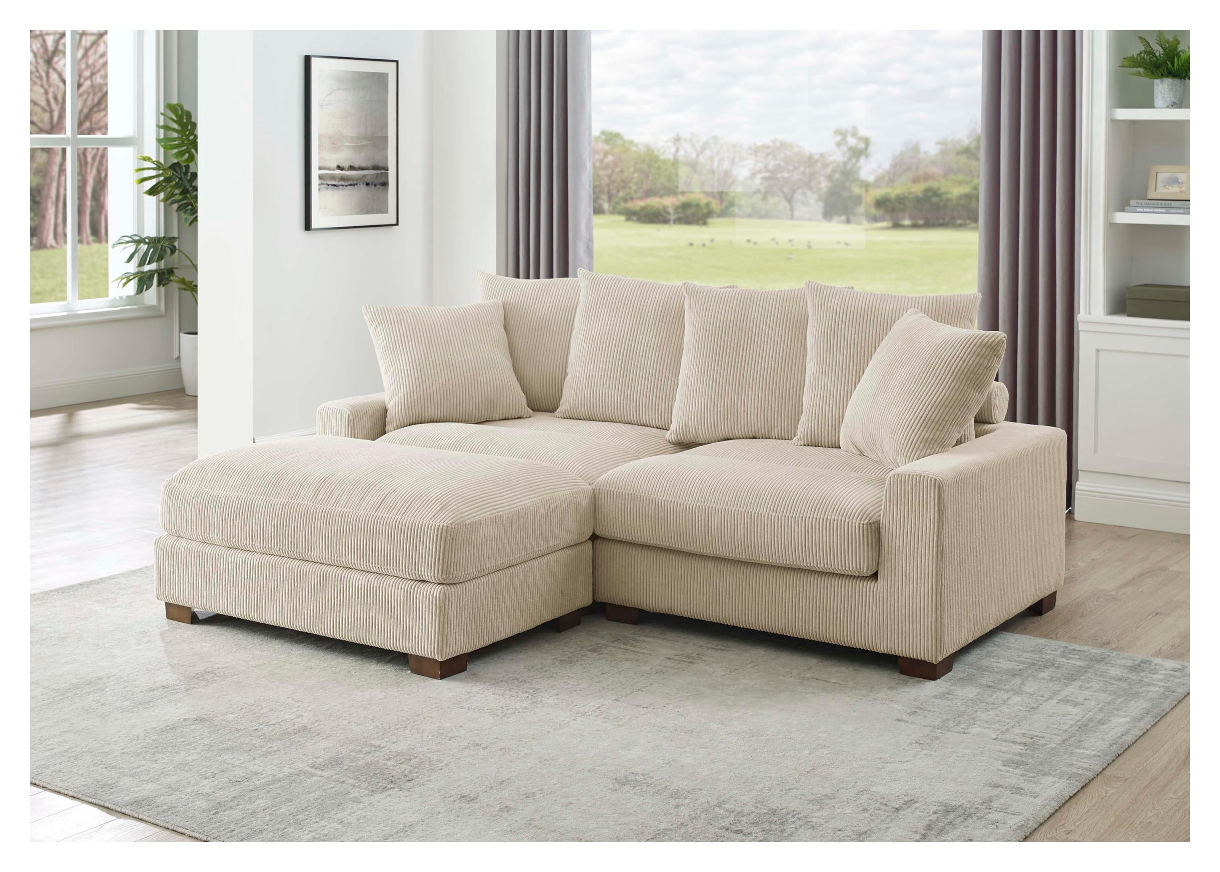 Amazon.com: Oadeer Home Modular Sectional, Cream : Home & Kitchen