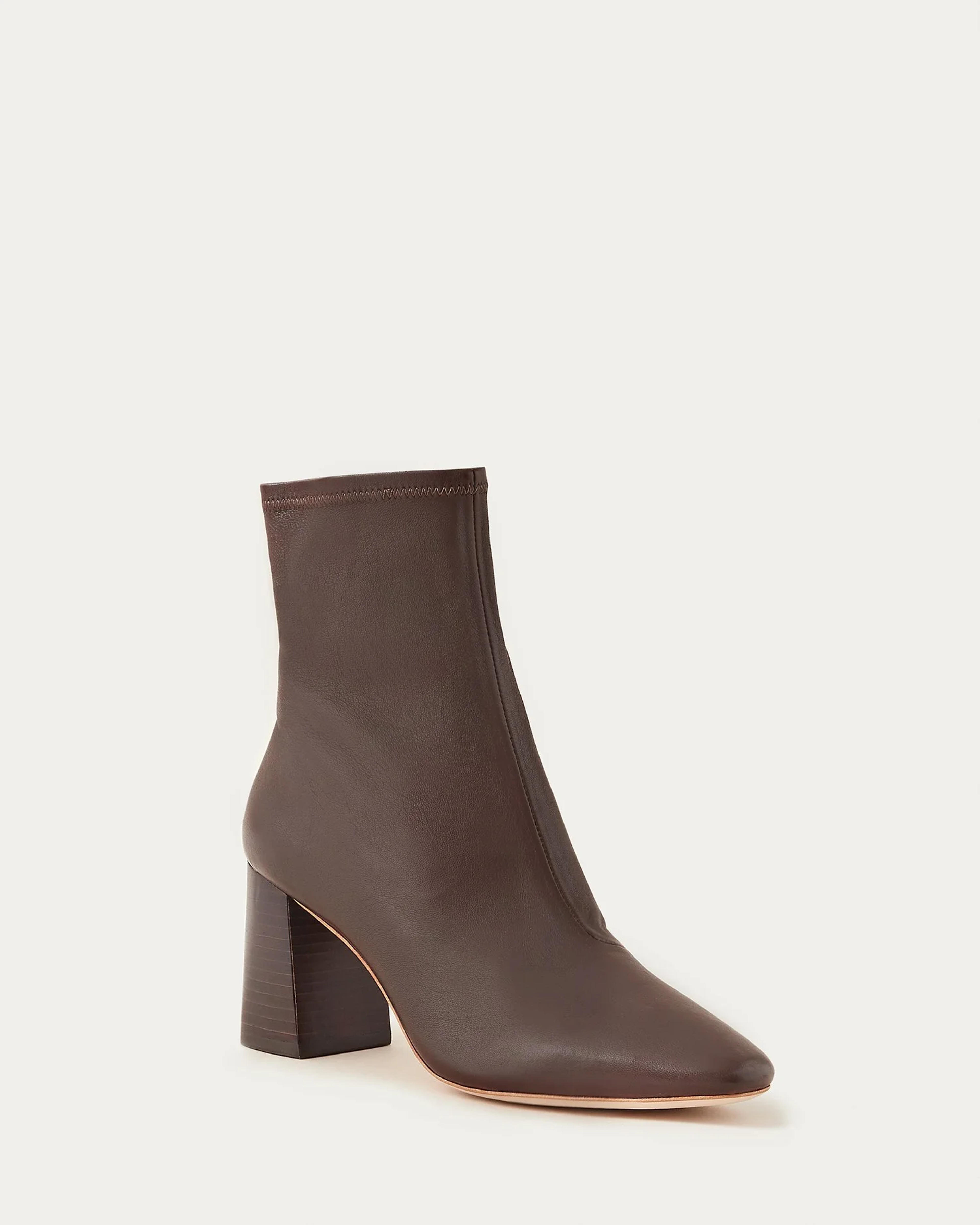 Loeffler Randall | Elise Chocolate Stretch Bootie| Ankle Boots | Footwear