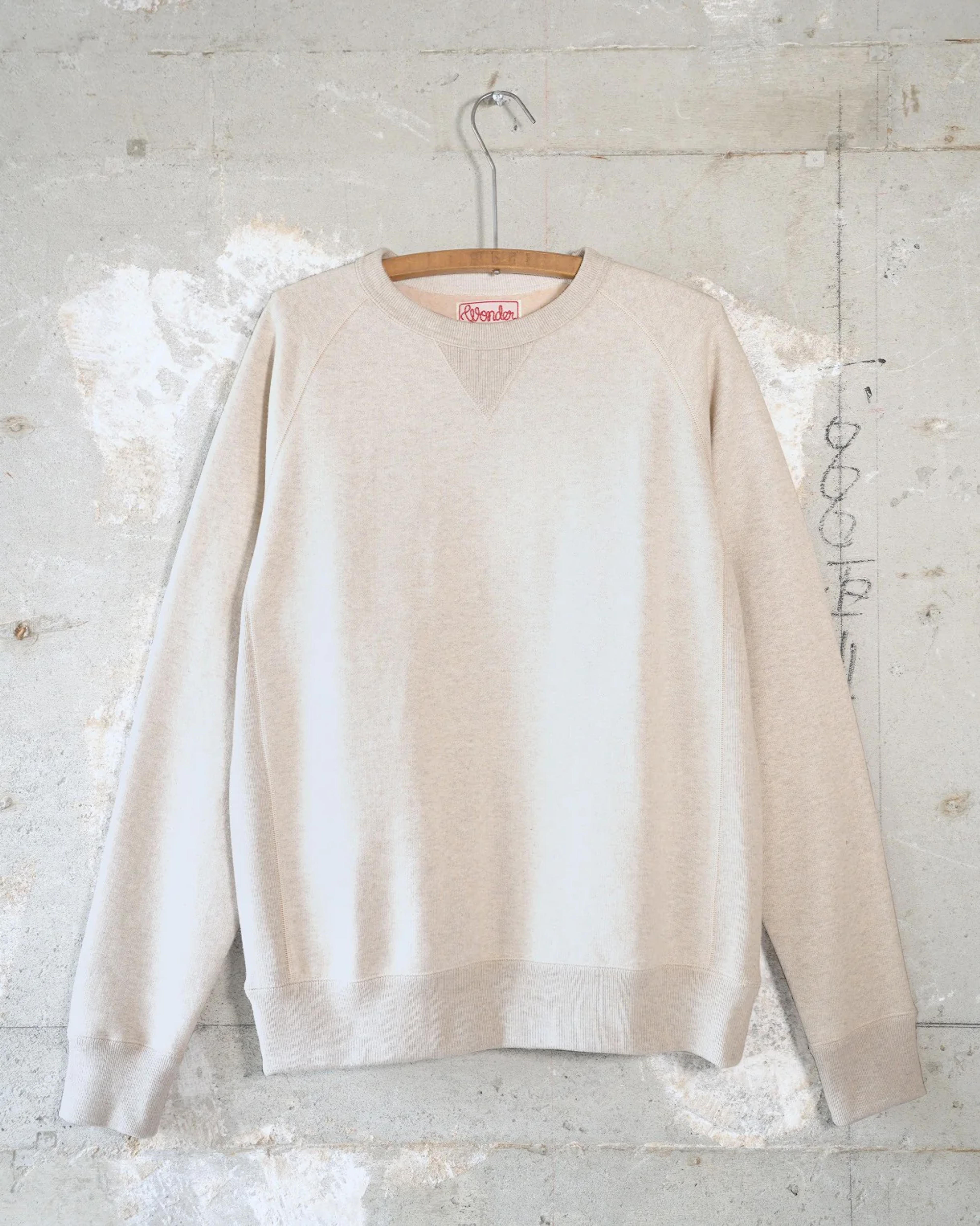 Pullover Crewneck - Fleeced Foxfibre® - Oatmeal