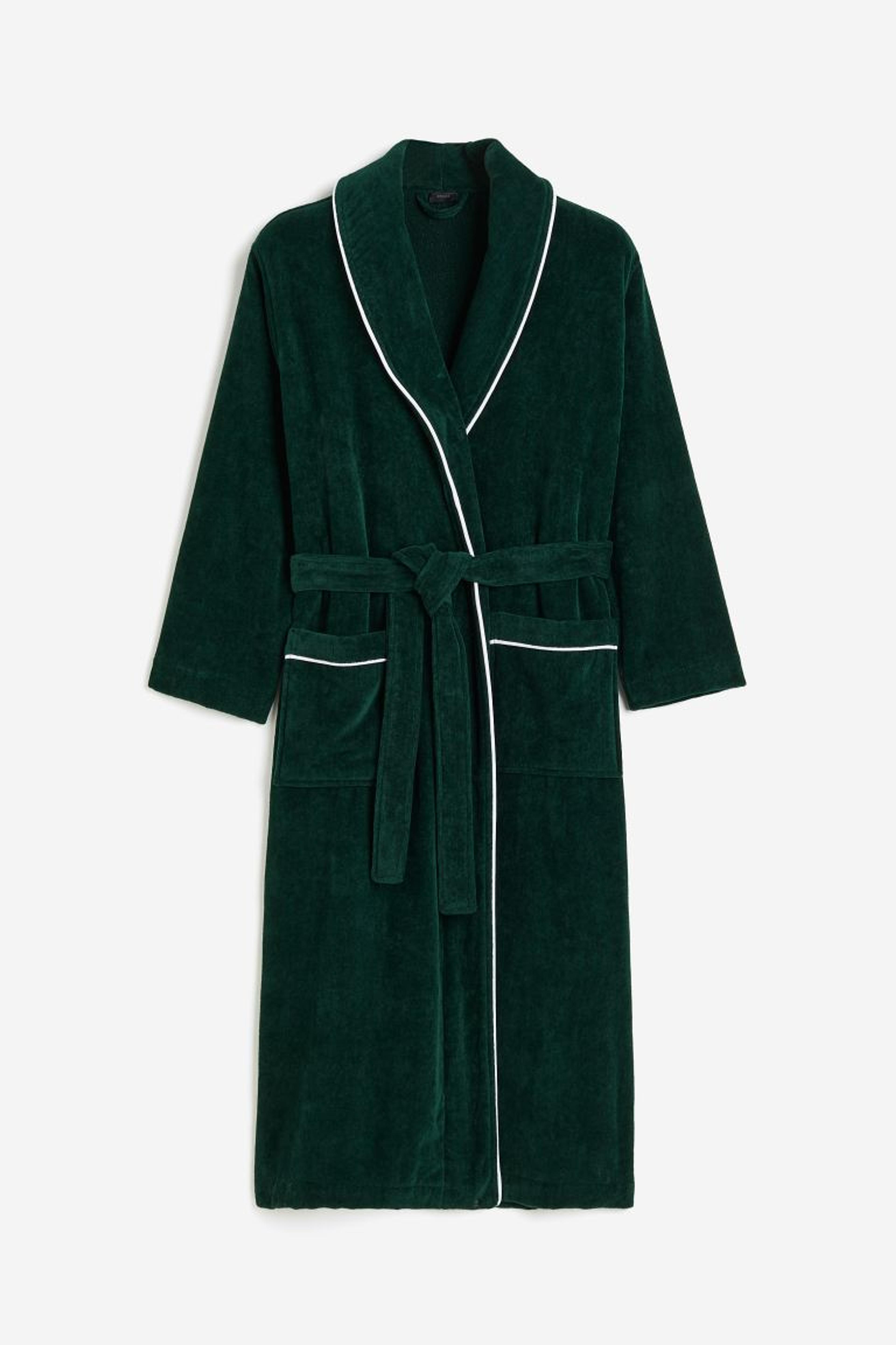 Velour dressing gown - White - Home All | H&M GB