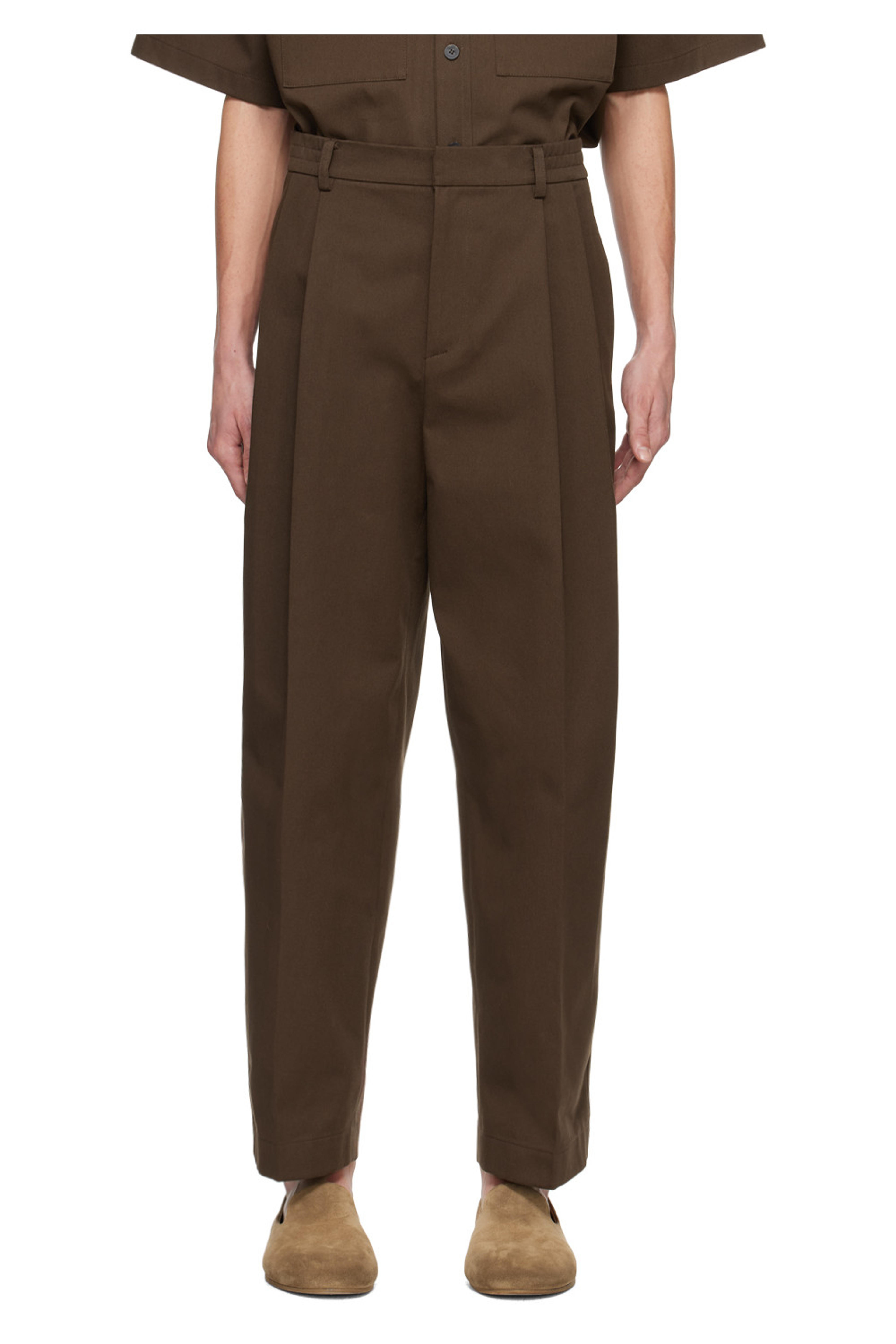 LE17SEPTEMBRE - Brown Pleated Trousers