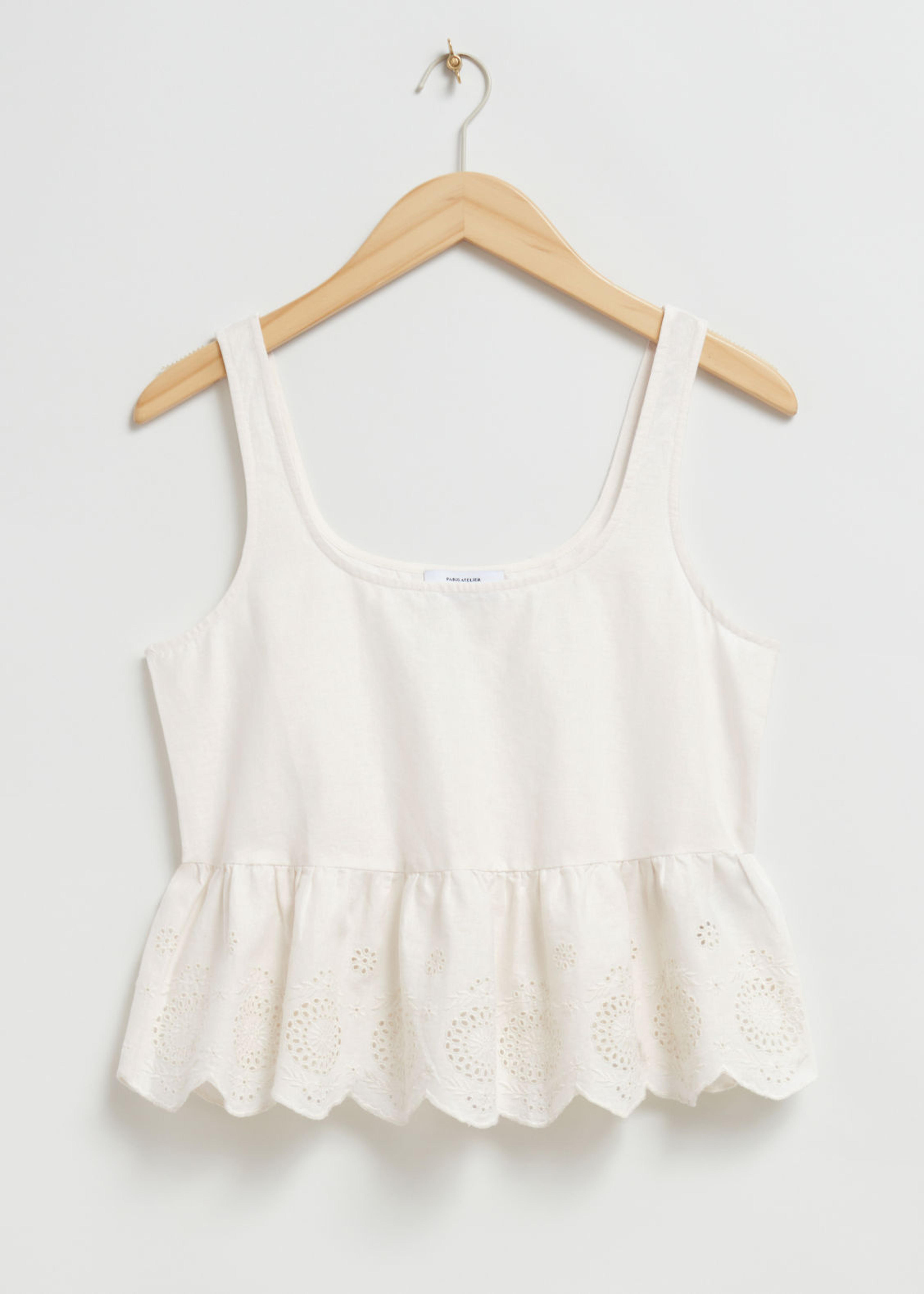 Sleeveless Broderie Anglaise Top