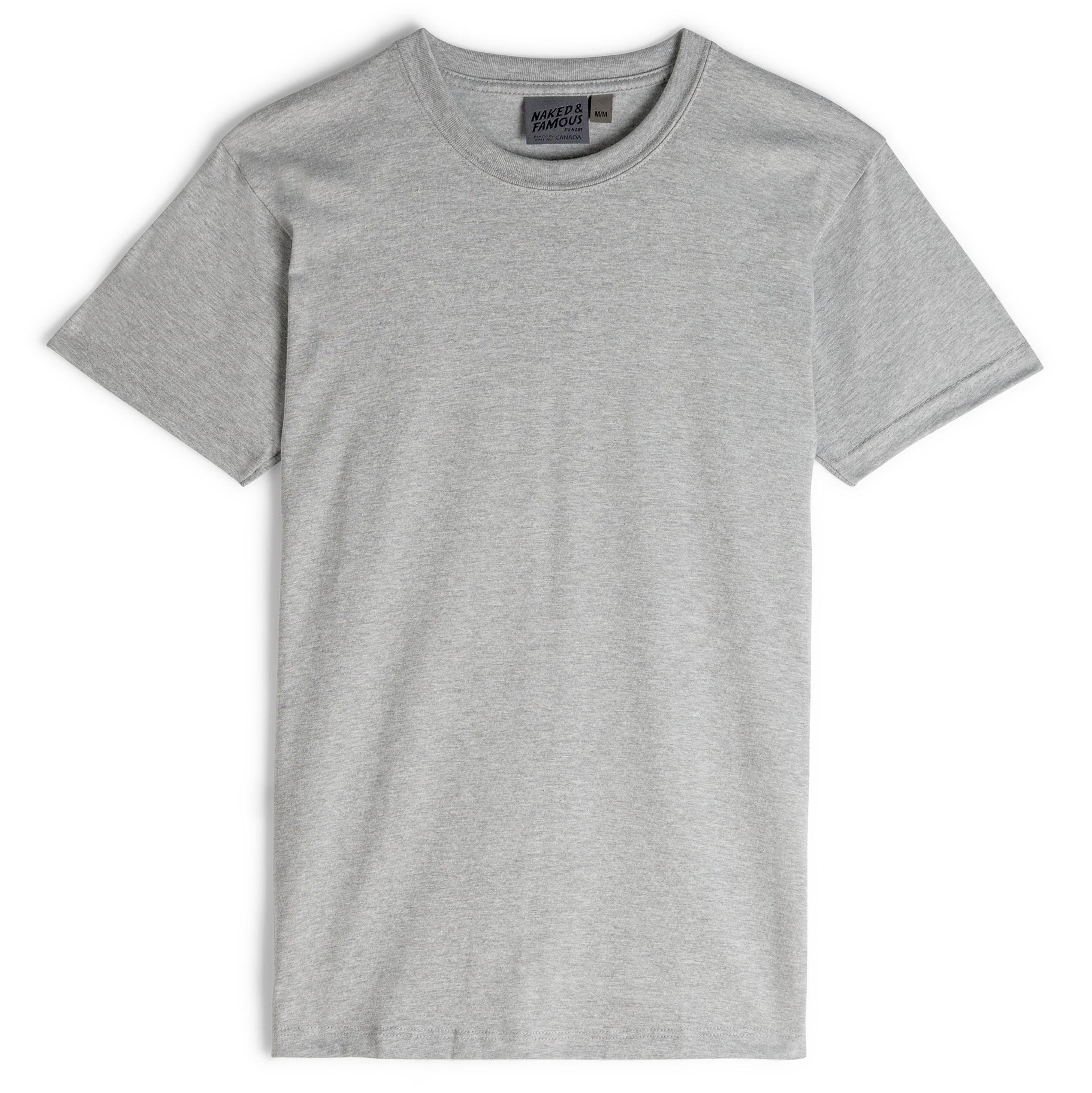 Circular Knit T-Shirt - Heather Grey - L