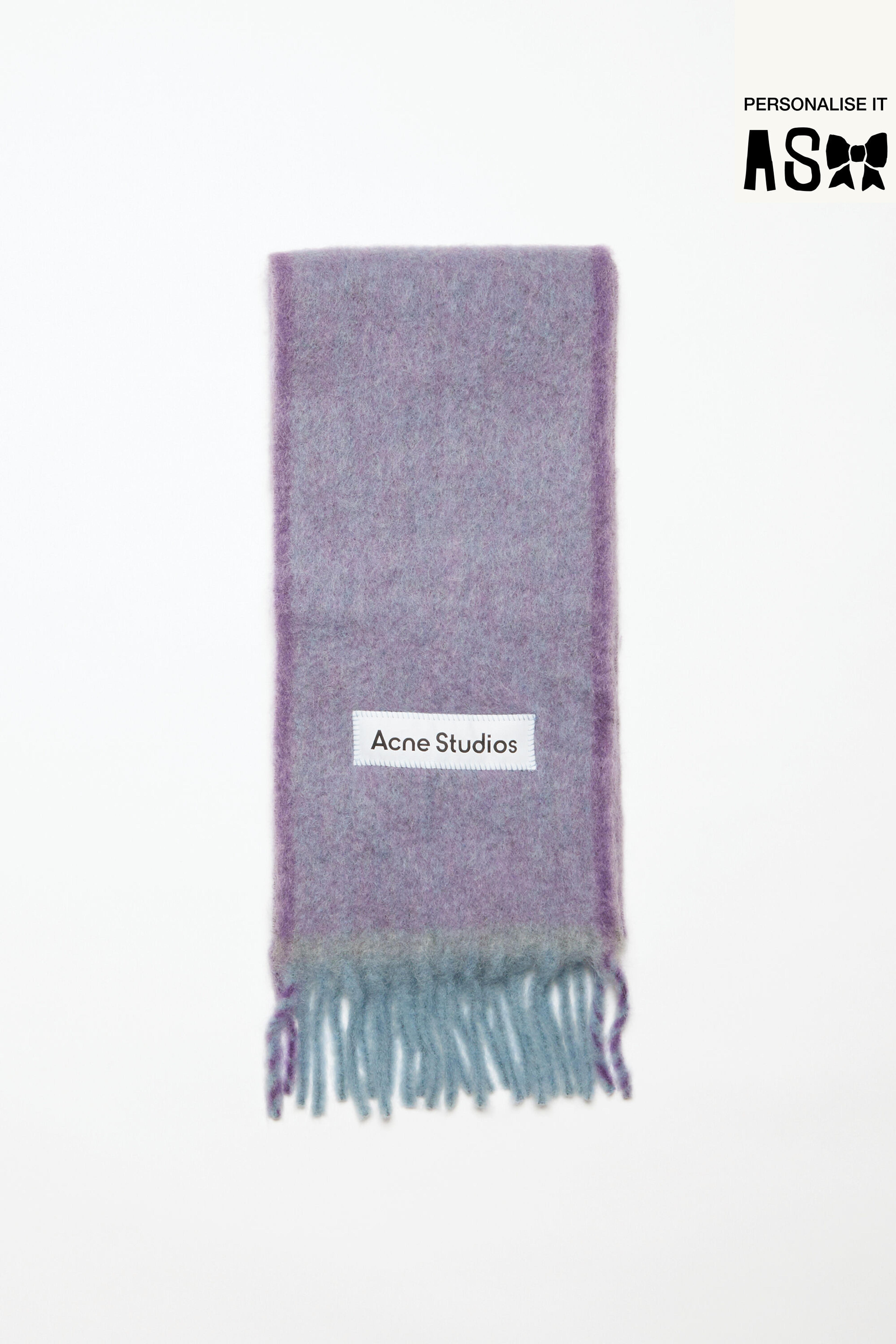 Acne Studios - Mohair wool fringe scarf - Lavender purple