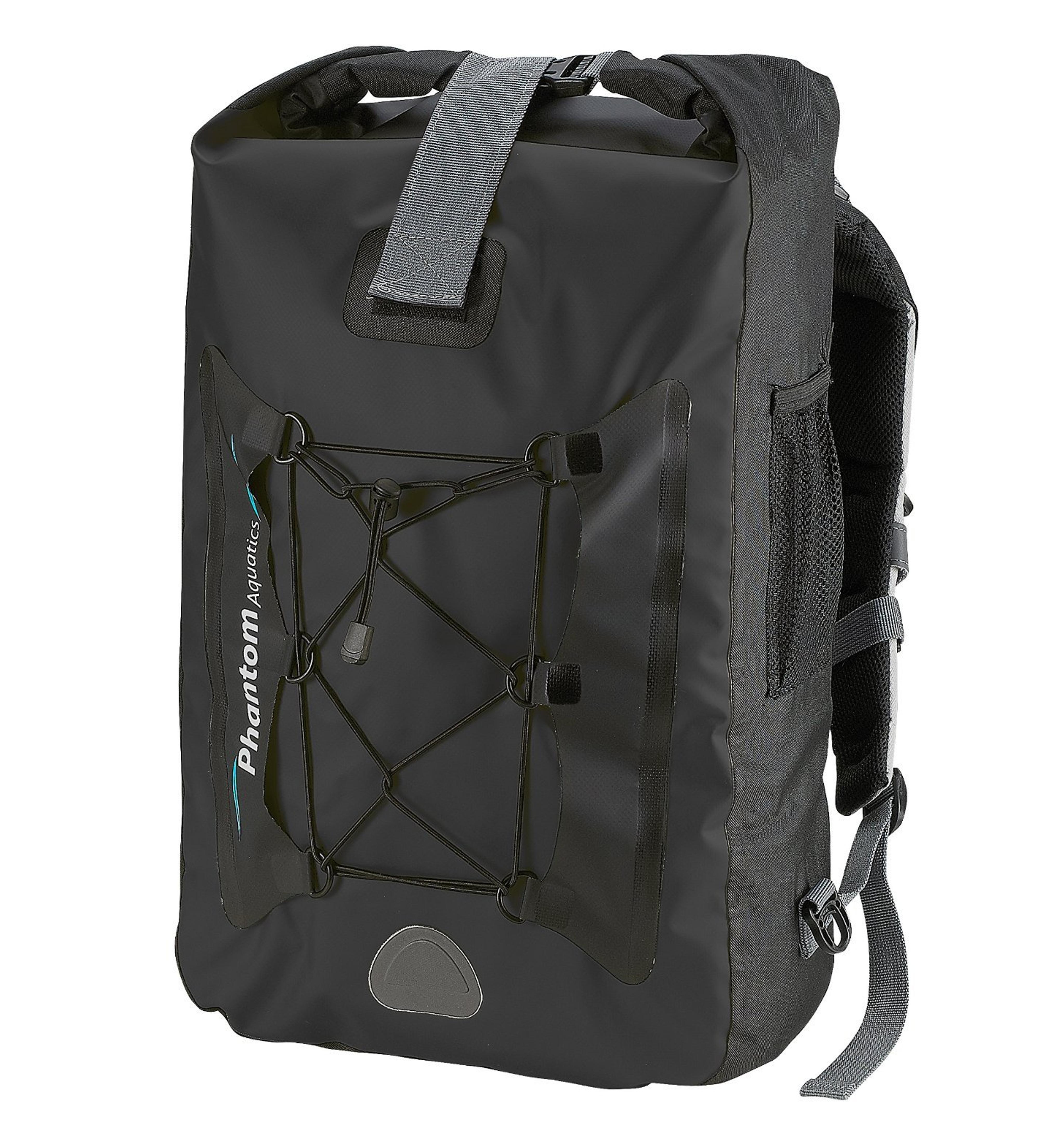 Phantom Aquatics Premium Waterproof Backpack Dry Bag, 25-Liter, Black