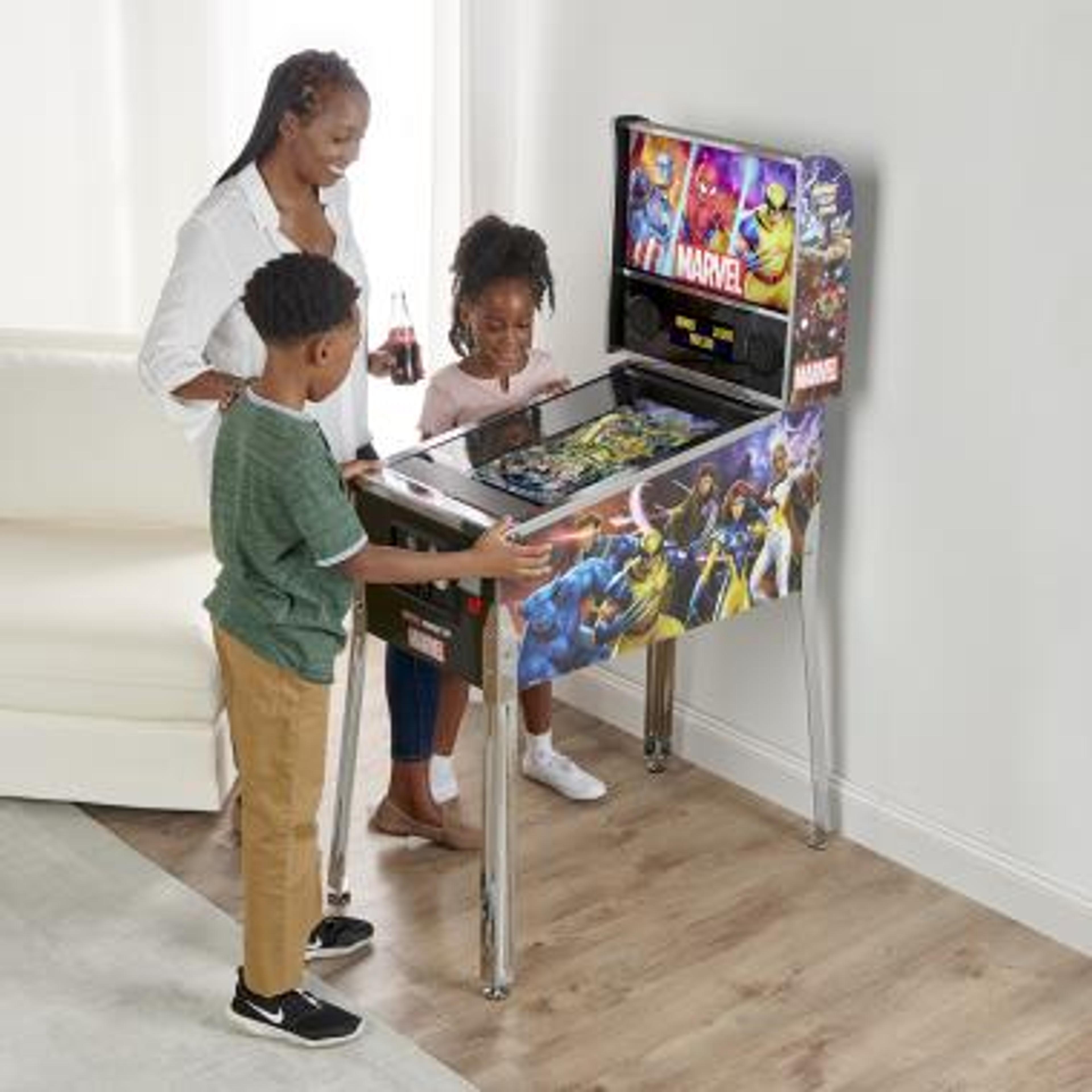 The Marvel Pinball Machine - Hammacher Schlemmer