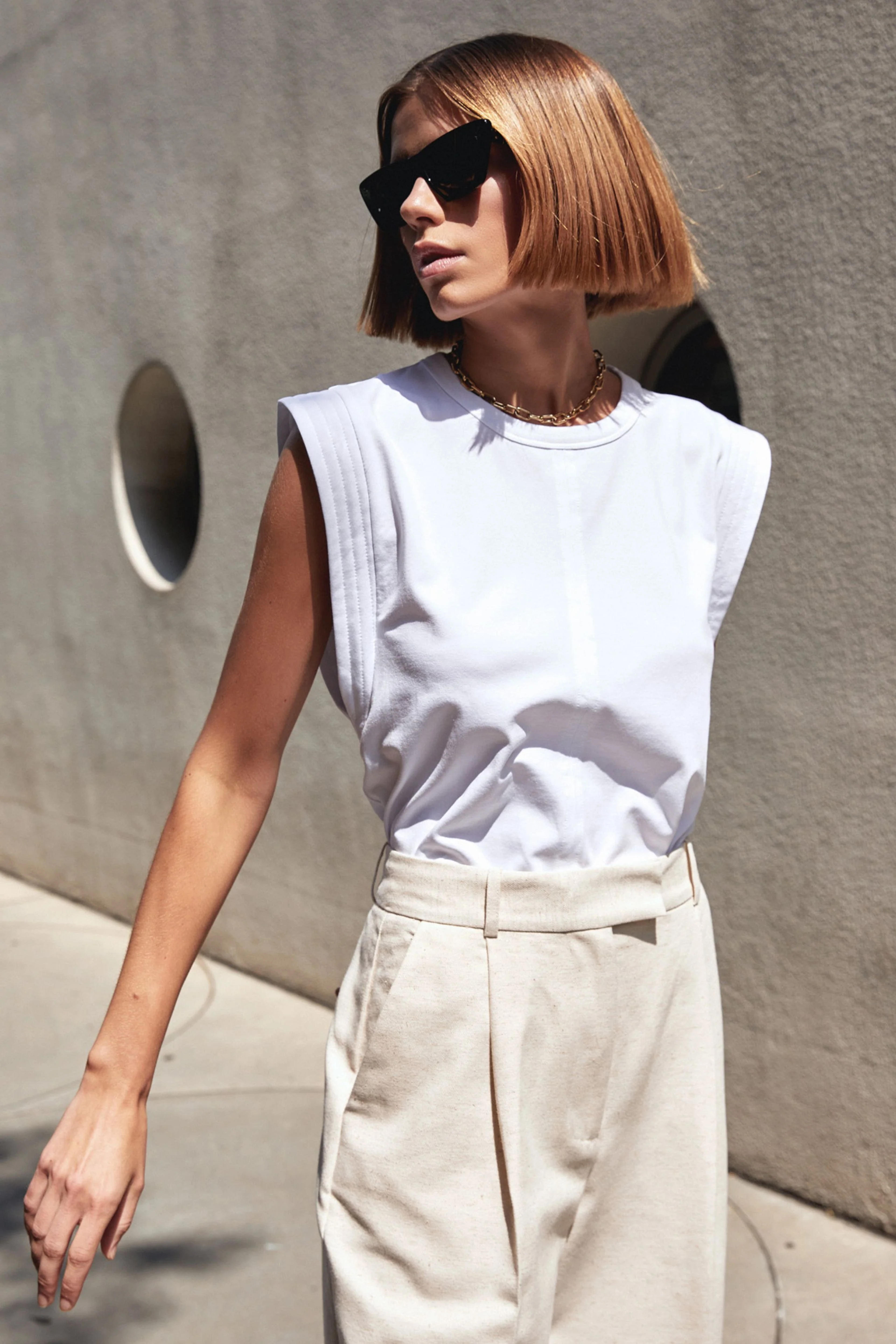 The Gimme That Shoulder Tee in White – Sold Out NYC