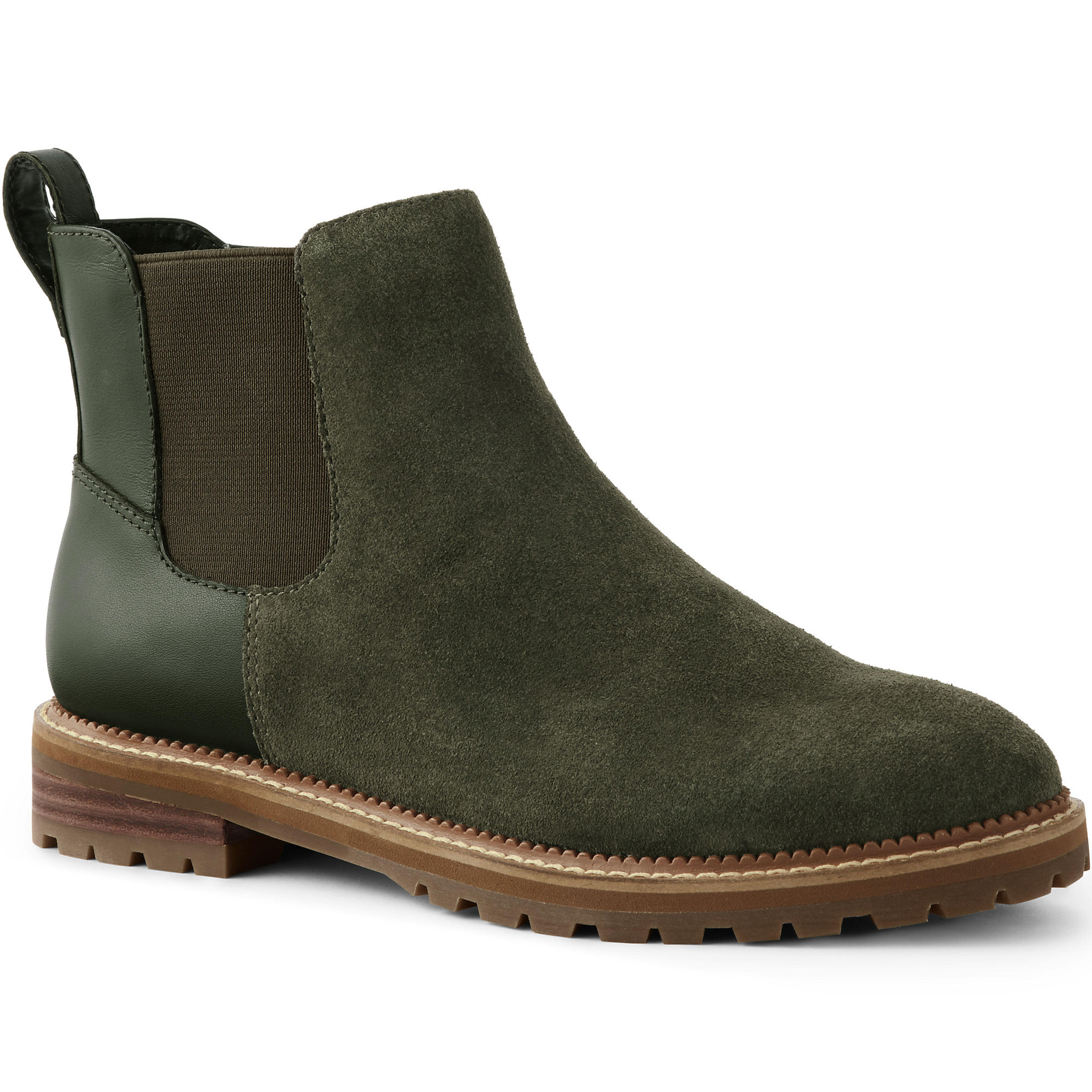 Women's Side Zip Lug Chelsea Boots | Lands' End