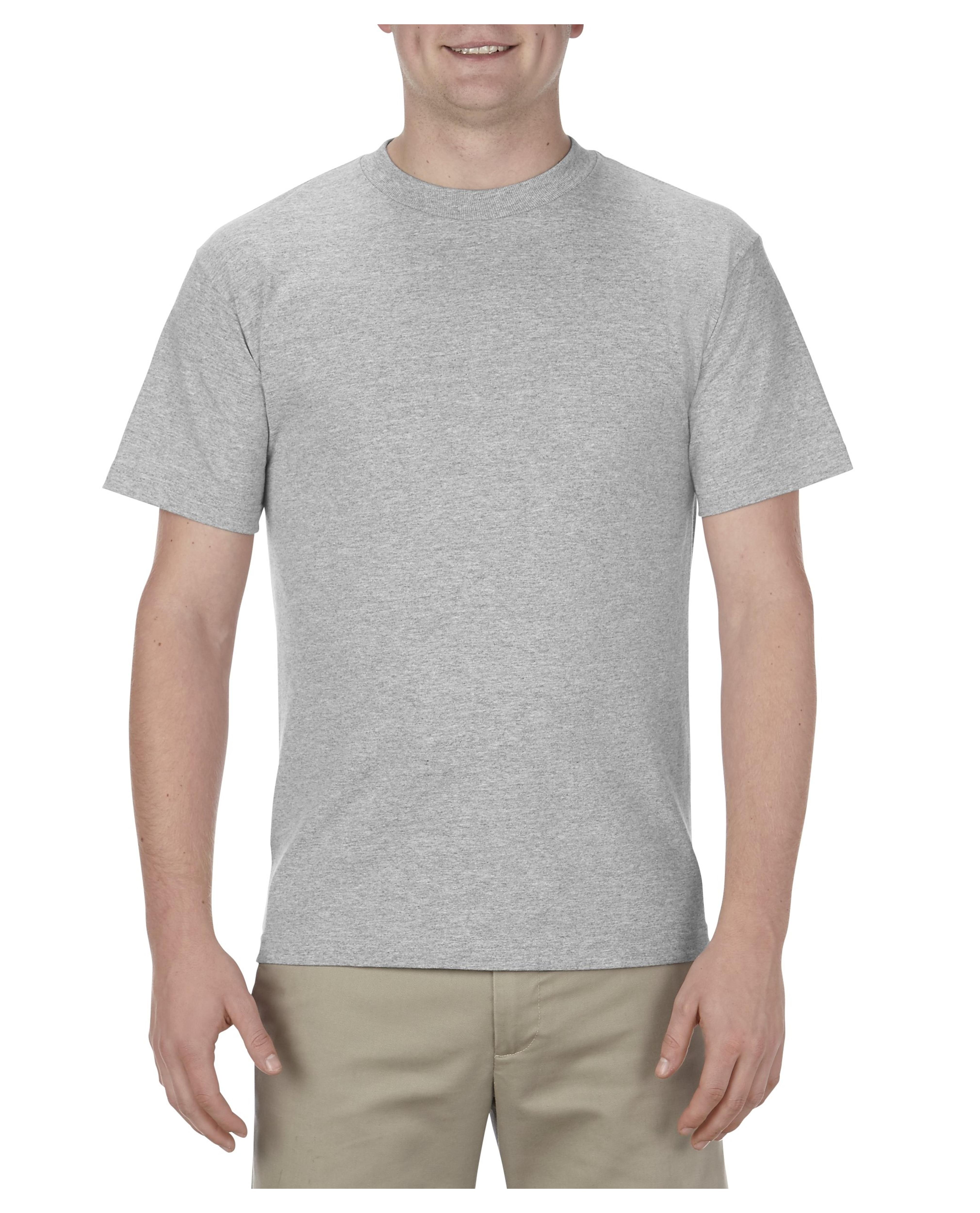 Amazon.com: Alstyle Apparel AAA Mens Classic Cotton Short Sleeve T-shirt, Athletic Heather Gray, Small : Clothing, Shoes & Jewelry