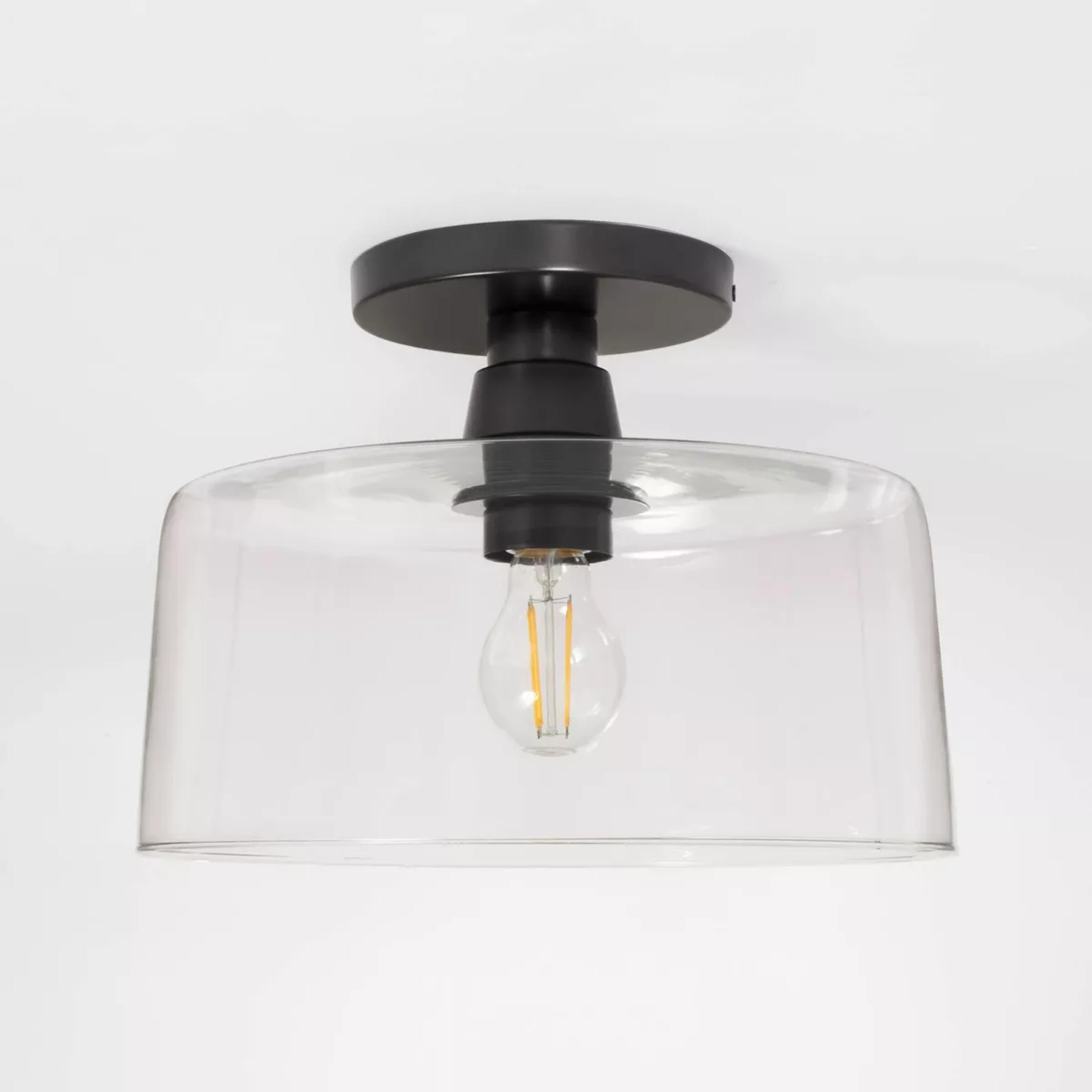 Glass Semi Flushmount Ceiling Light Black - Threshold™ Designed With Studio Mcgee : Target