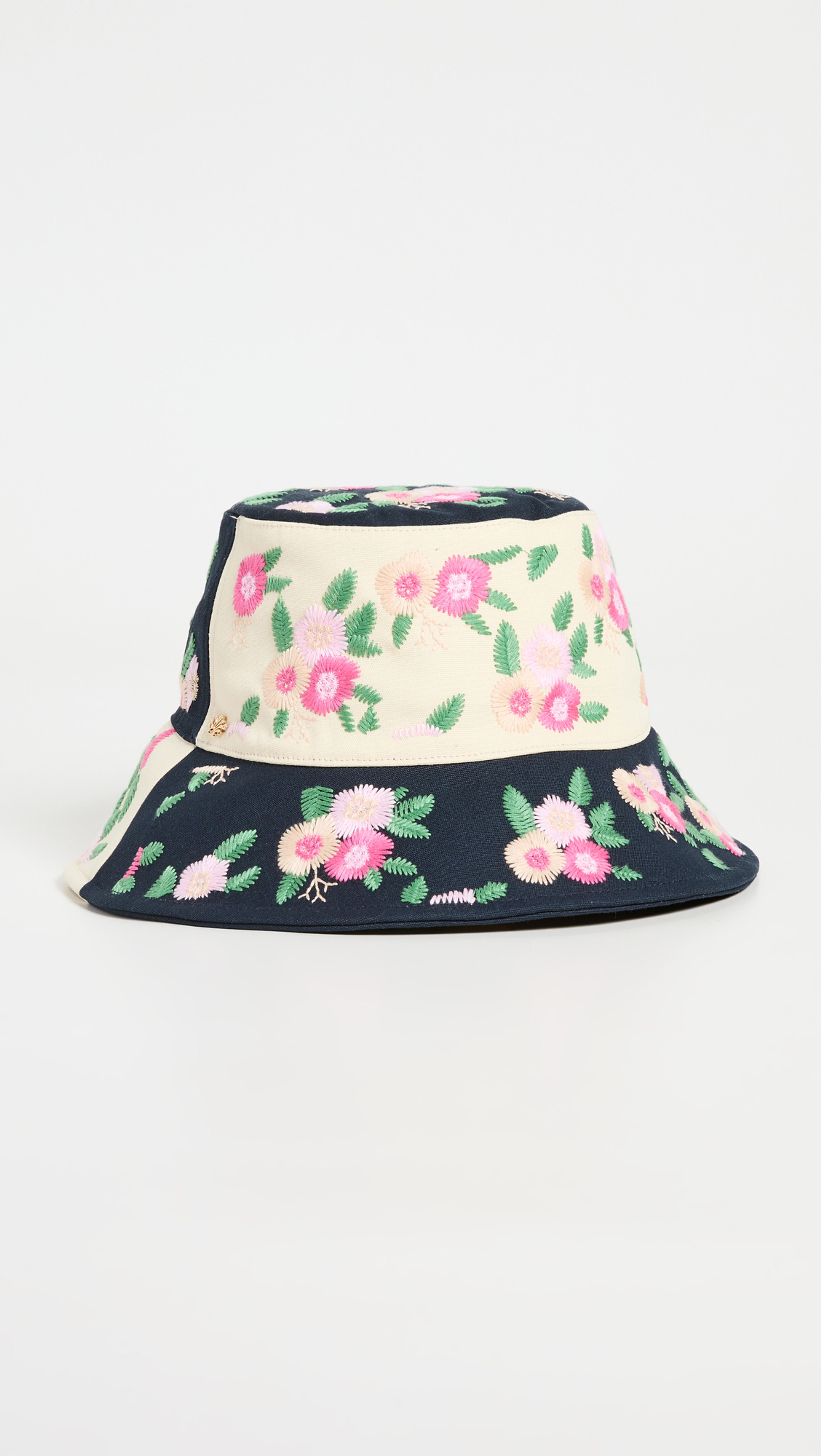 Floral Embroidered Bucket Hat