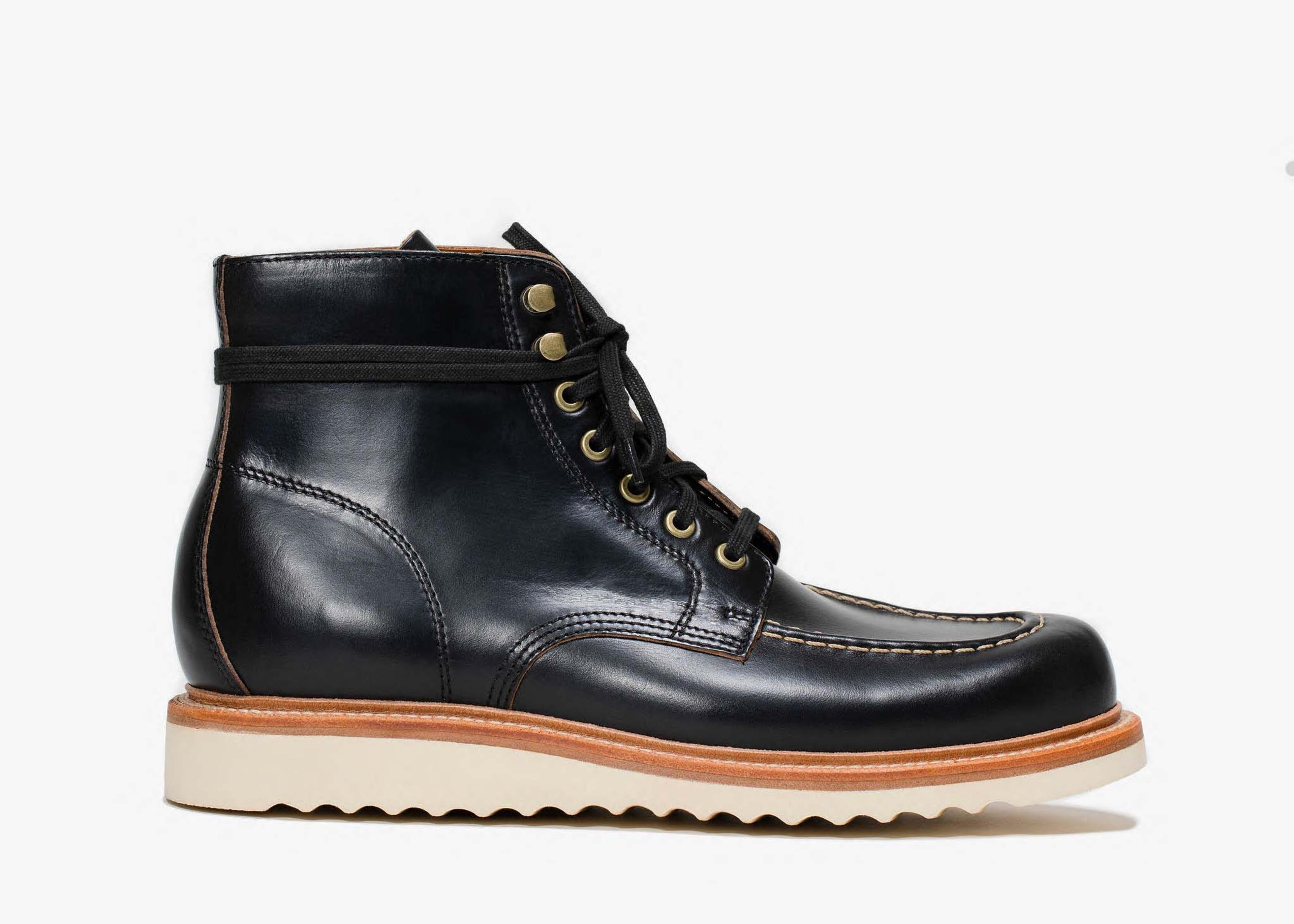 Brass Boot Black Chromexcel Wedge Sole – Grant Stone