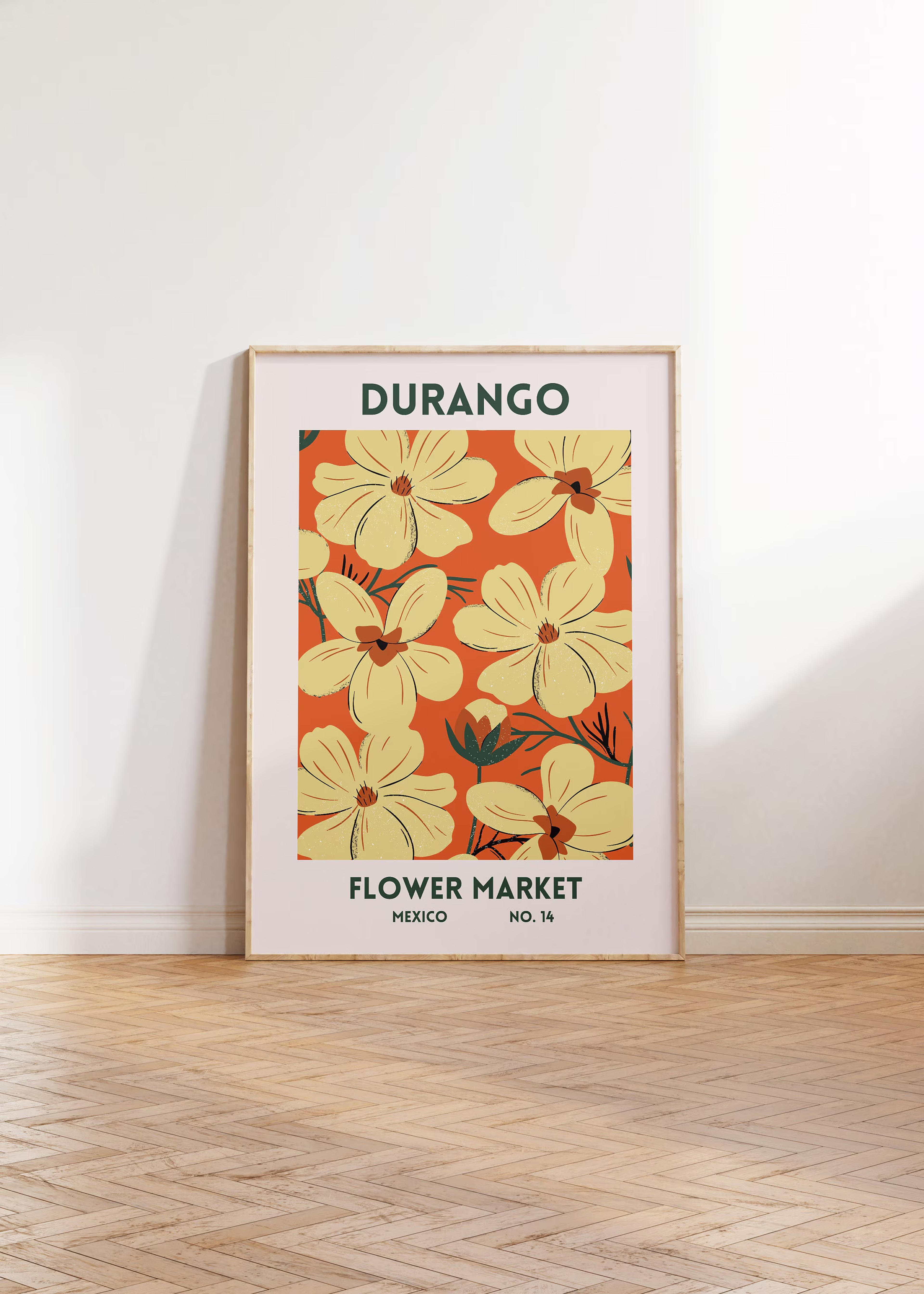 Durango Flower Market Art Print, Set of 1, Mexico Floral Decor Poster, Aesthetic Botanical Gallery Wall Art Prints, Digital Download - Etsy