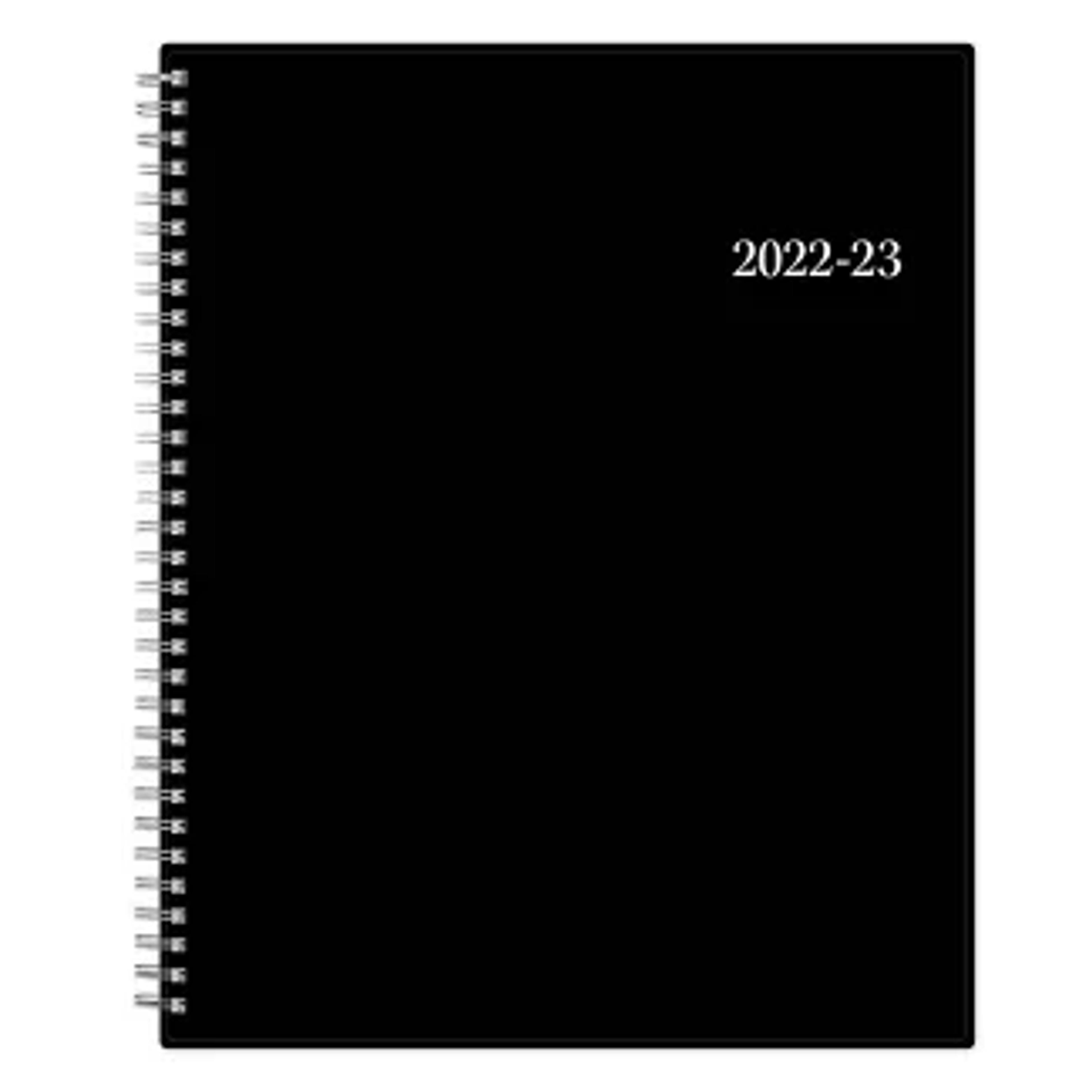 2022-23 Academic Planner Weekly/monthly Enterprise 8.5"x11" Black - Blue Sky : Target