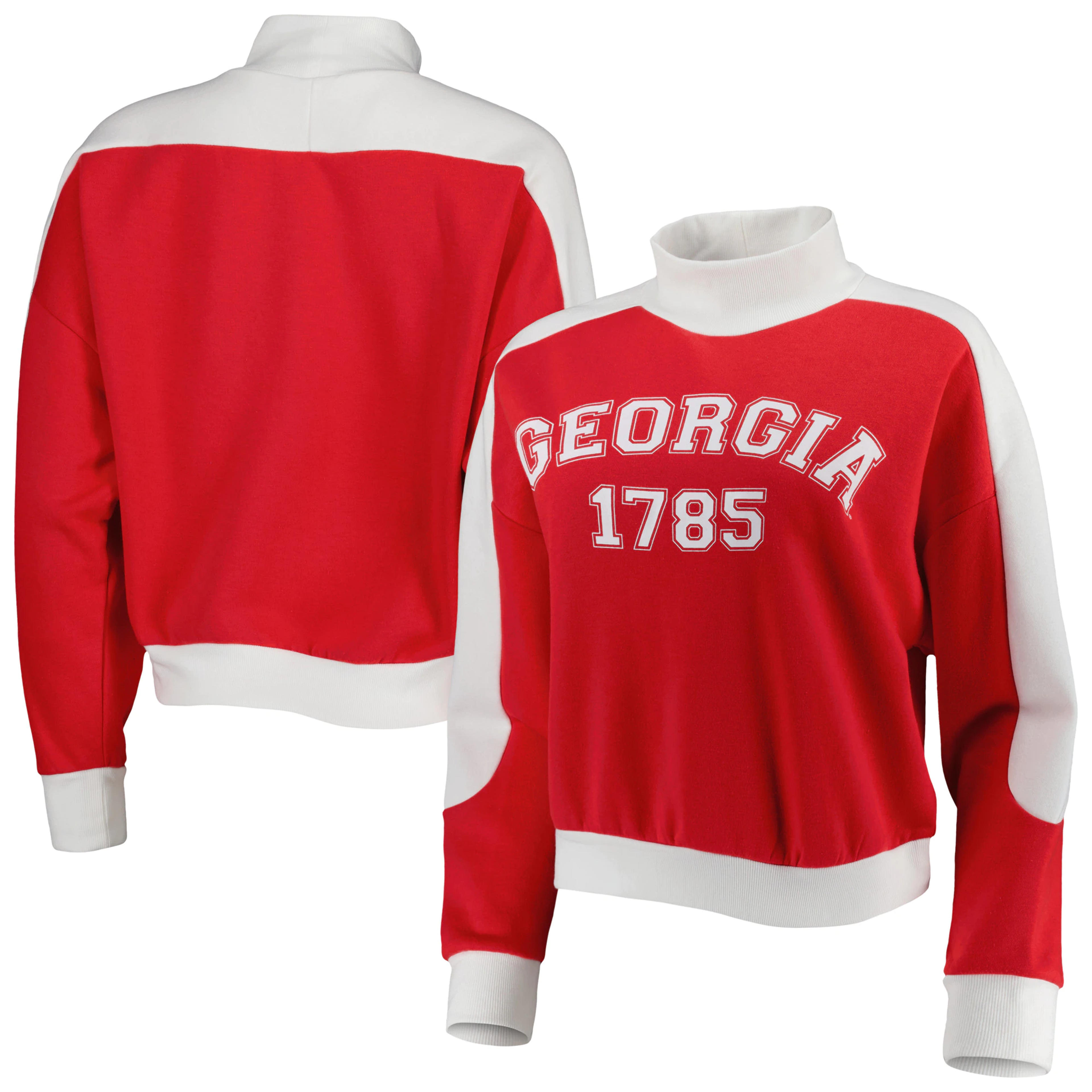 Gameday Couture Georgia Bulldogs Women's Red Make it a Mock Sporty Pullover Sweatshirt