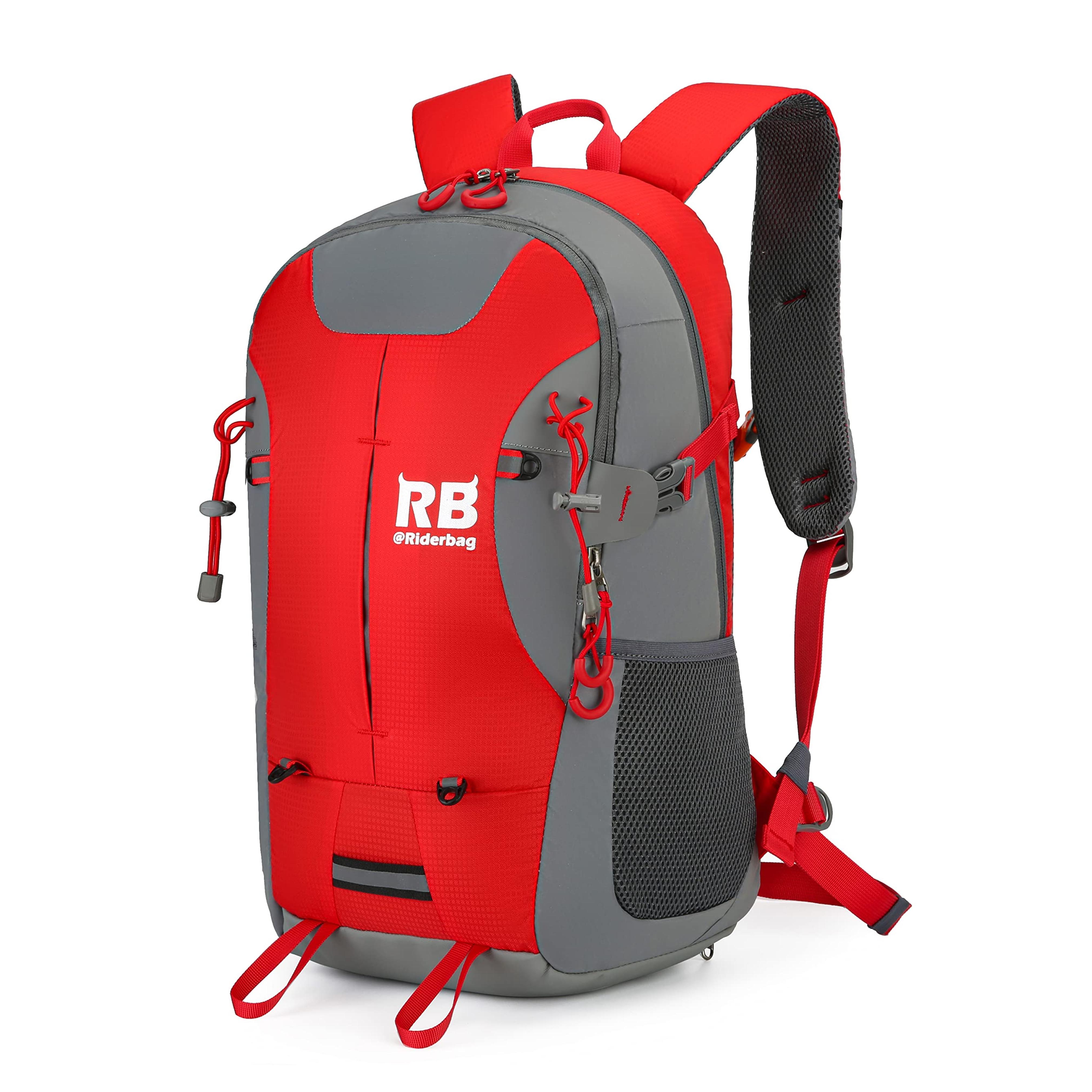 RIDERBAG Reflective Backpack. Backpacks that keep you safe day and night. High visibility, Commuter, Motorcycle backpack.