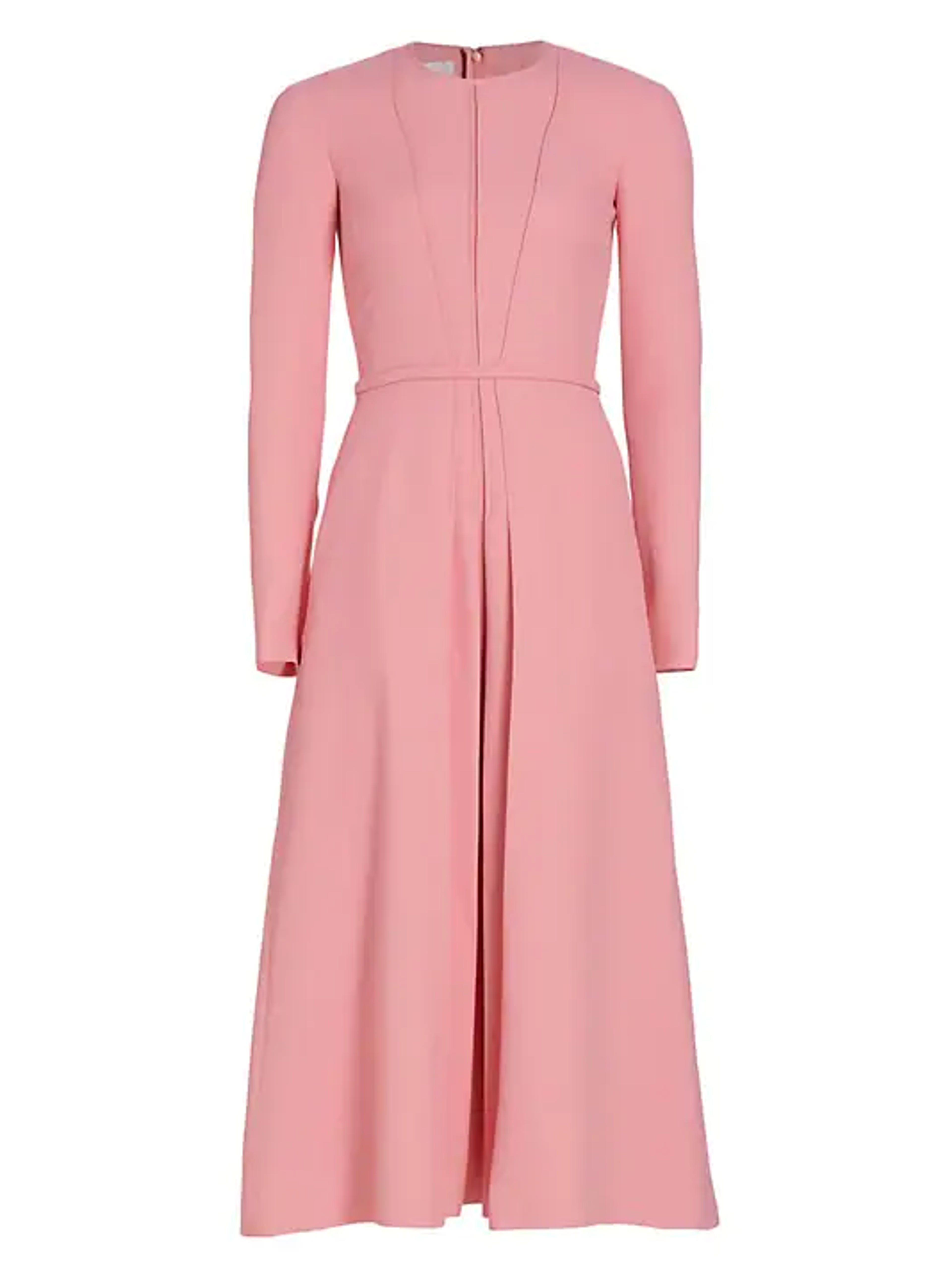 Shop Halston Amal Draped Wool Cape Dress | Saks Fifth Avenue