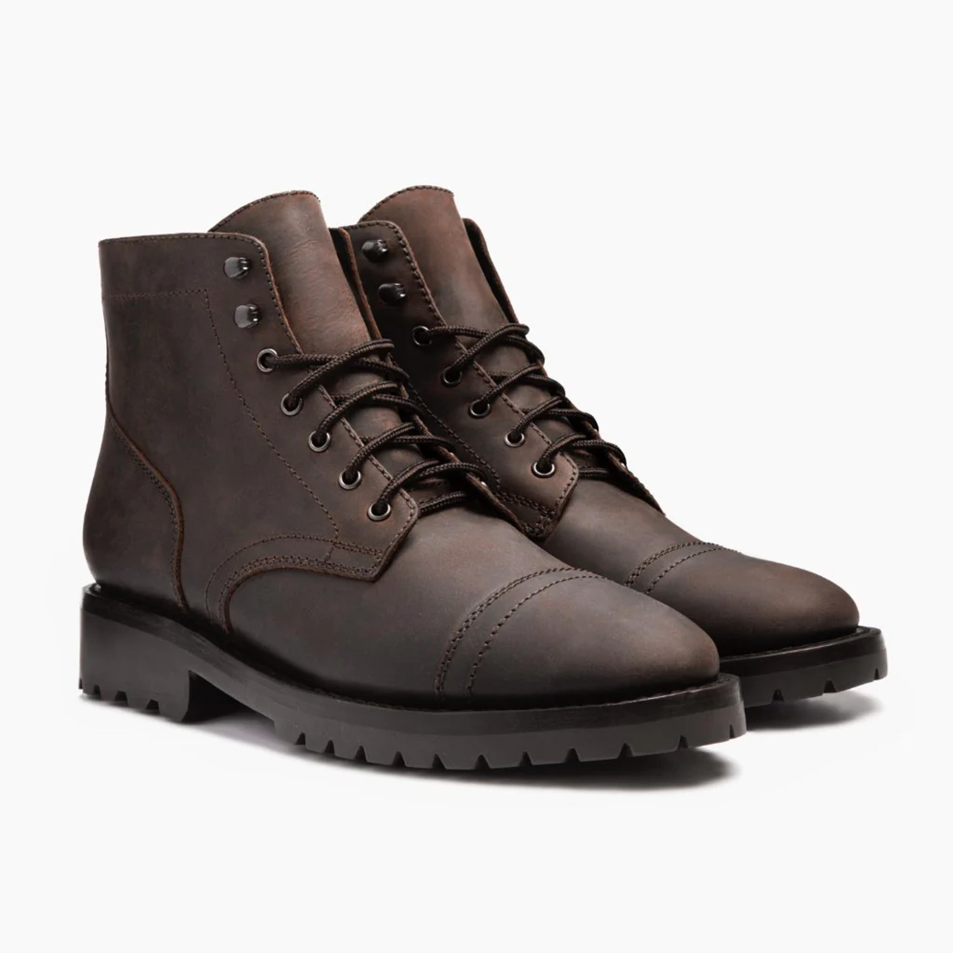 Men's Lug Sole Captain Lace-Up Boot In Tobacco - Thursday Boot Company