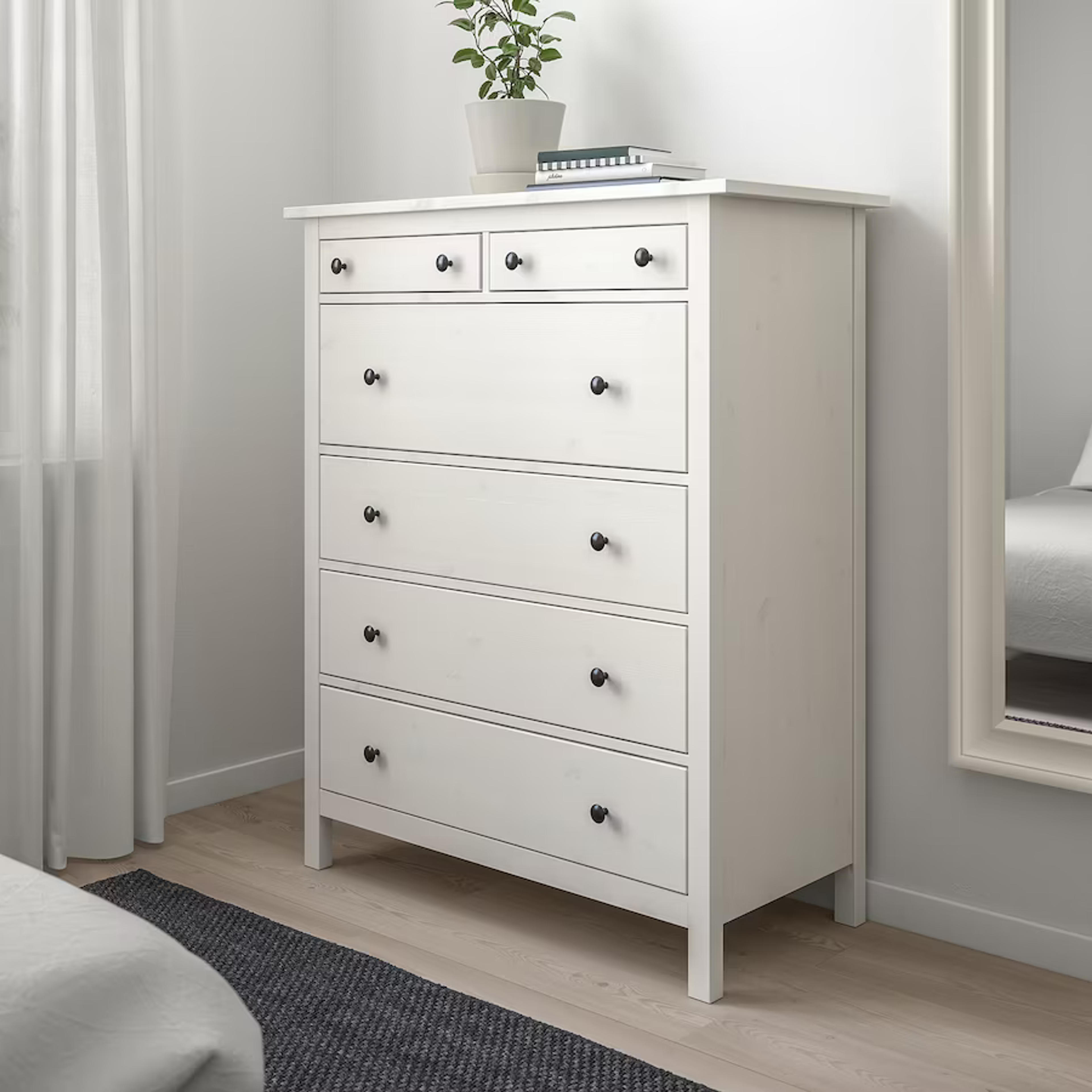 HEMNES 6-drawer chest, white stain, 421/2x515/8" - IKEA