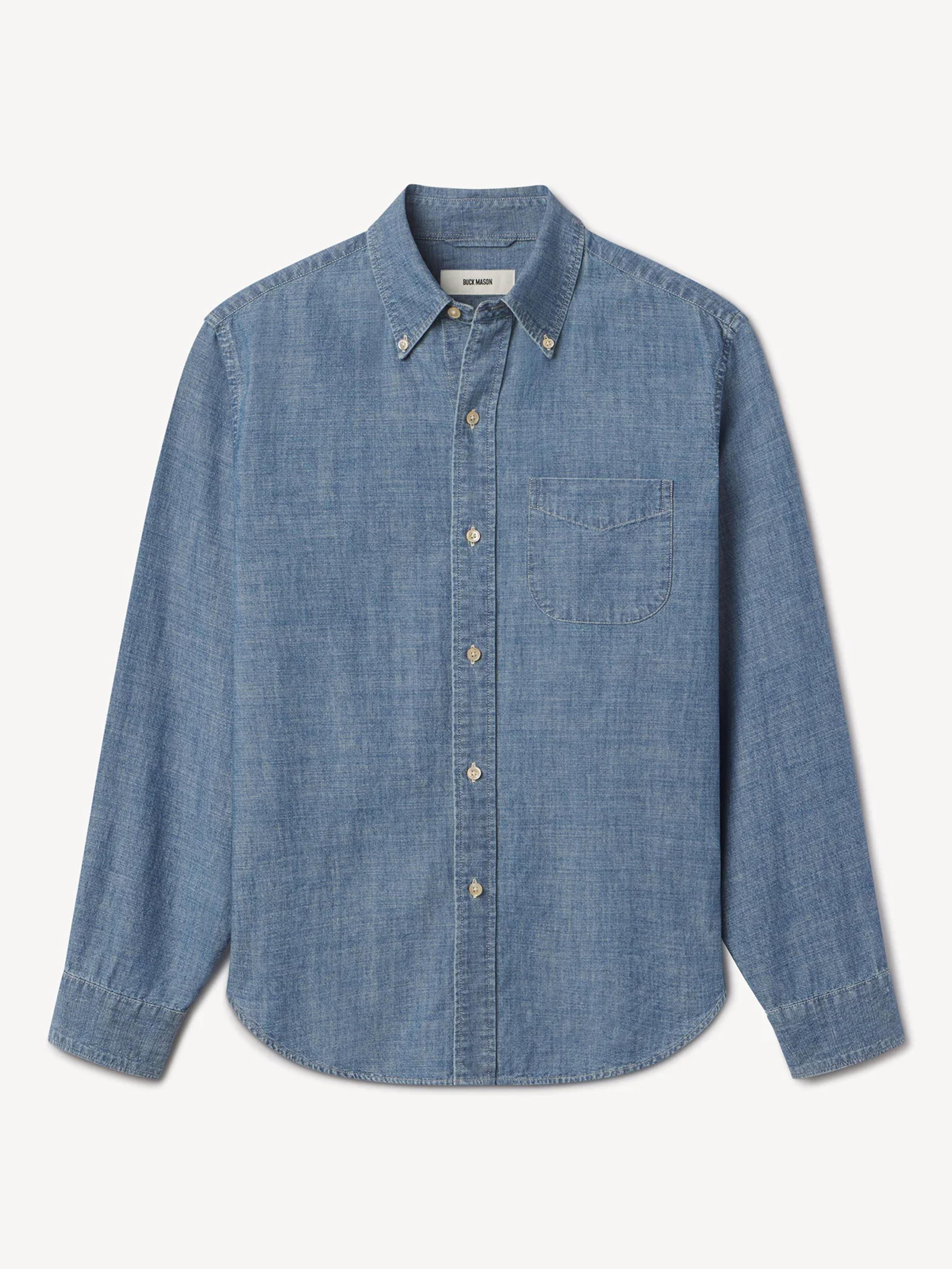 M031 Japanese Chambray One Pocket Shirt | $158