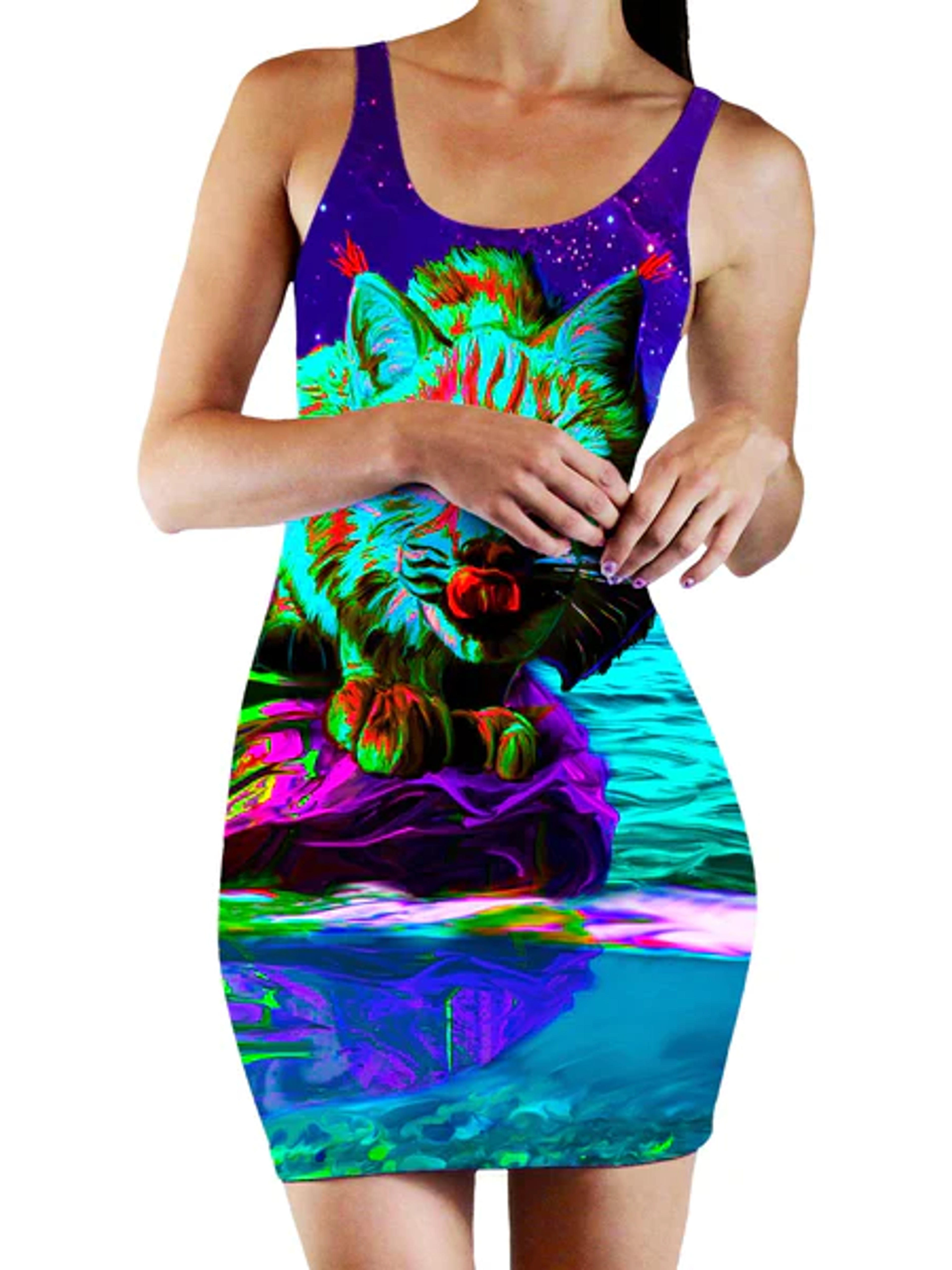 Neon Wonderland Bodycon Mini Dress | iEDM