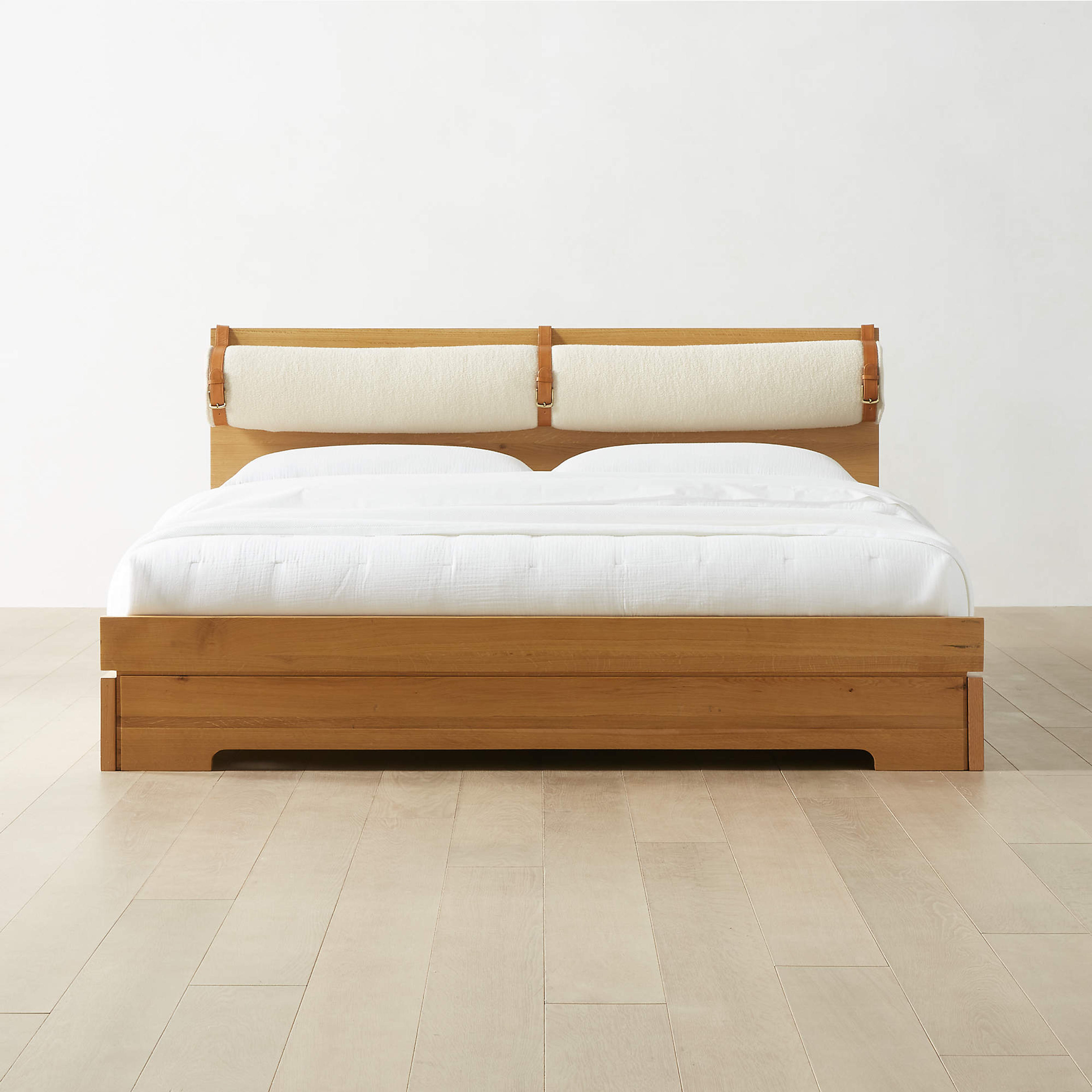 Elwood White Oak King Bed + Reviews | CB2