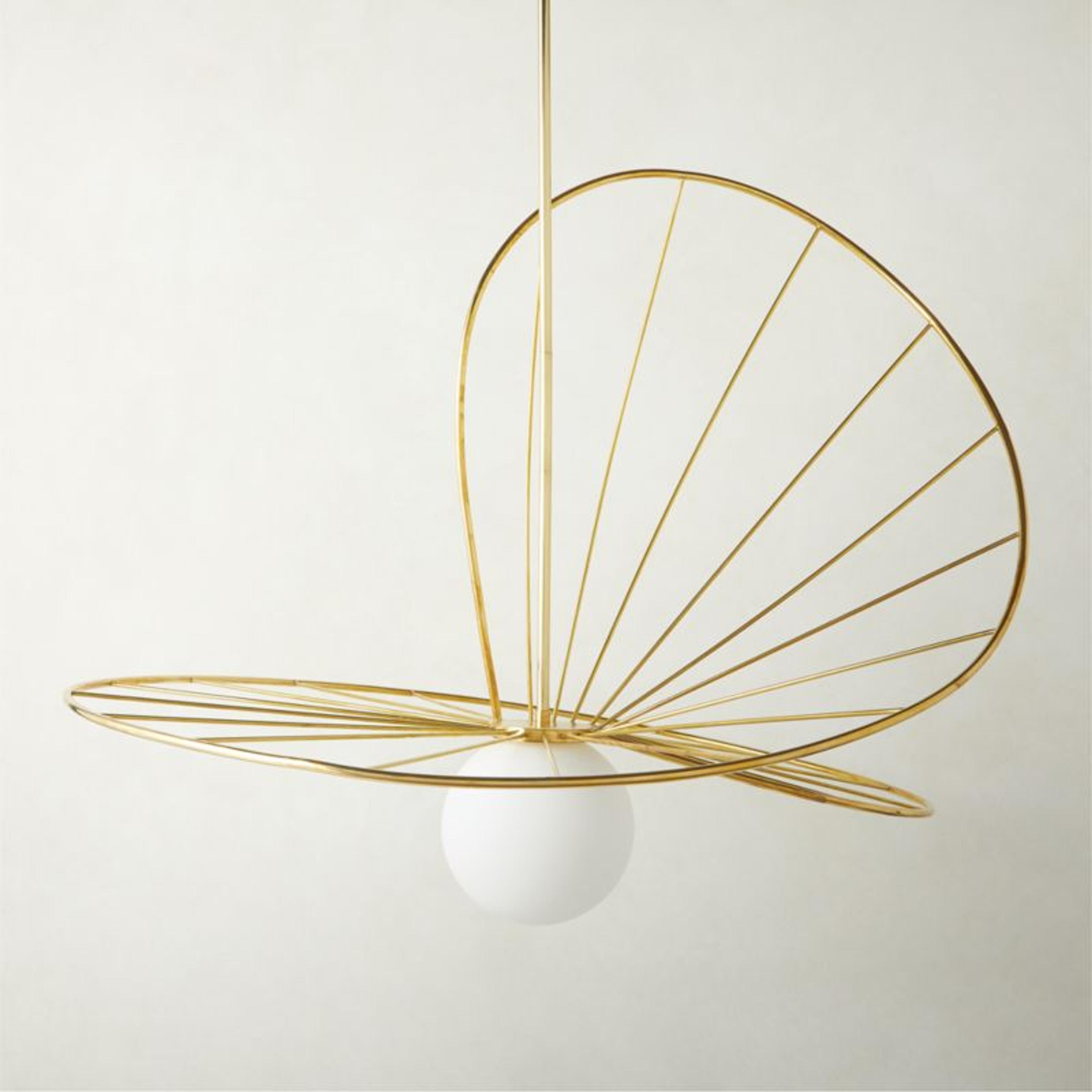 Libra Architectural Polished Brass Modern Chandelier | CB2