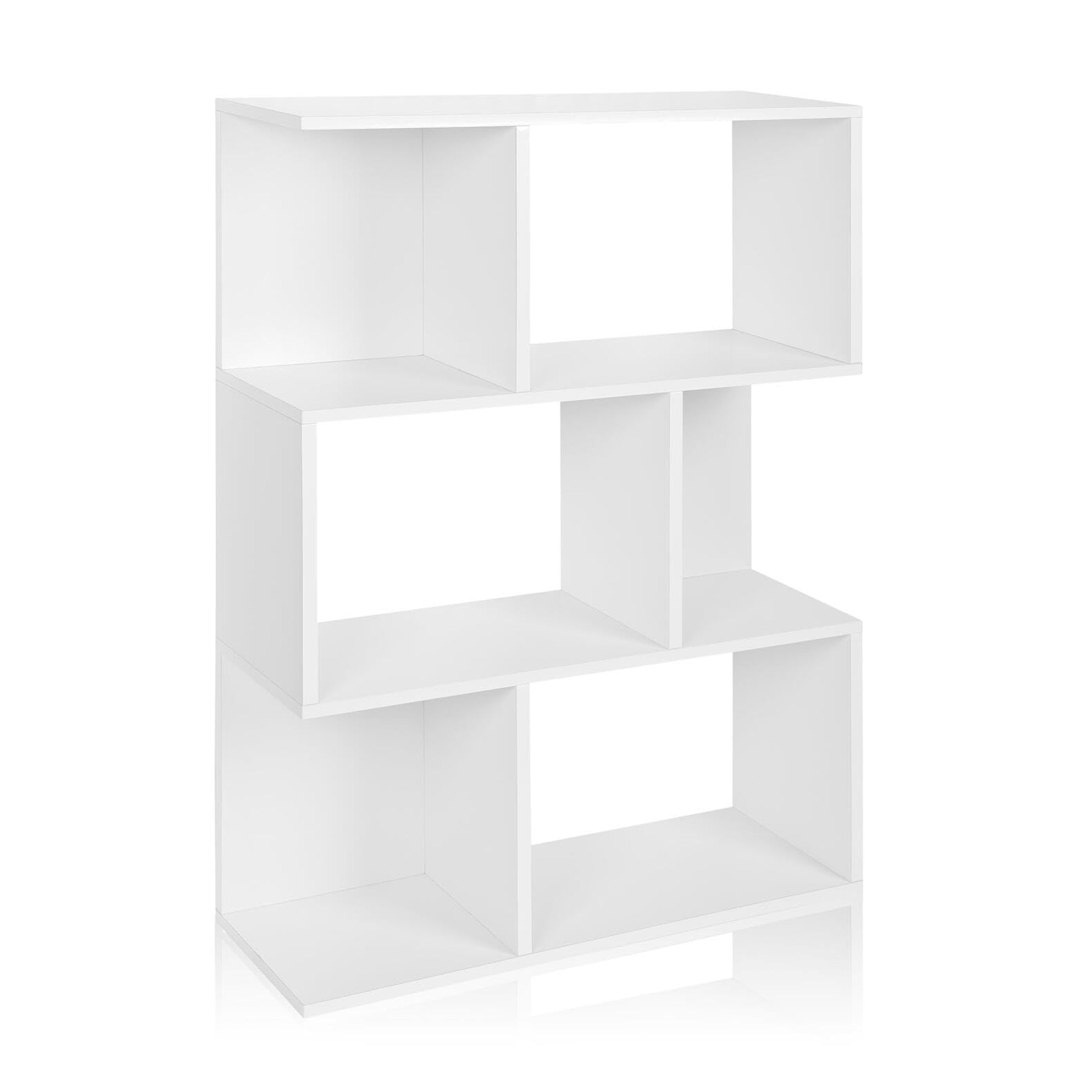 Way Basics Eco Madison Bookcase, Room Divider and Storage Shelf, White (made from sustainable non-toxic zBoard paperboard)