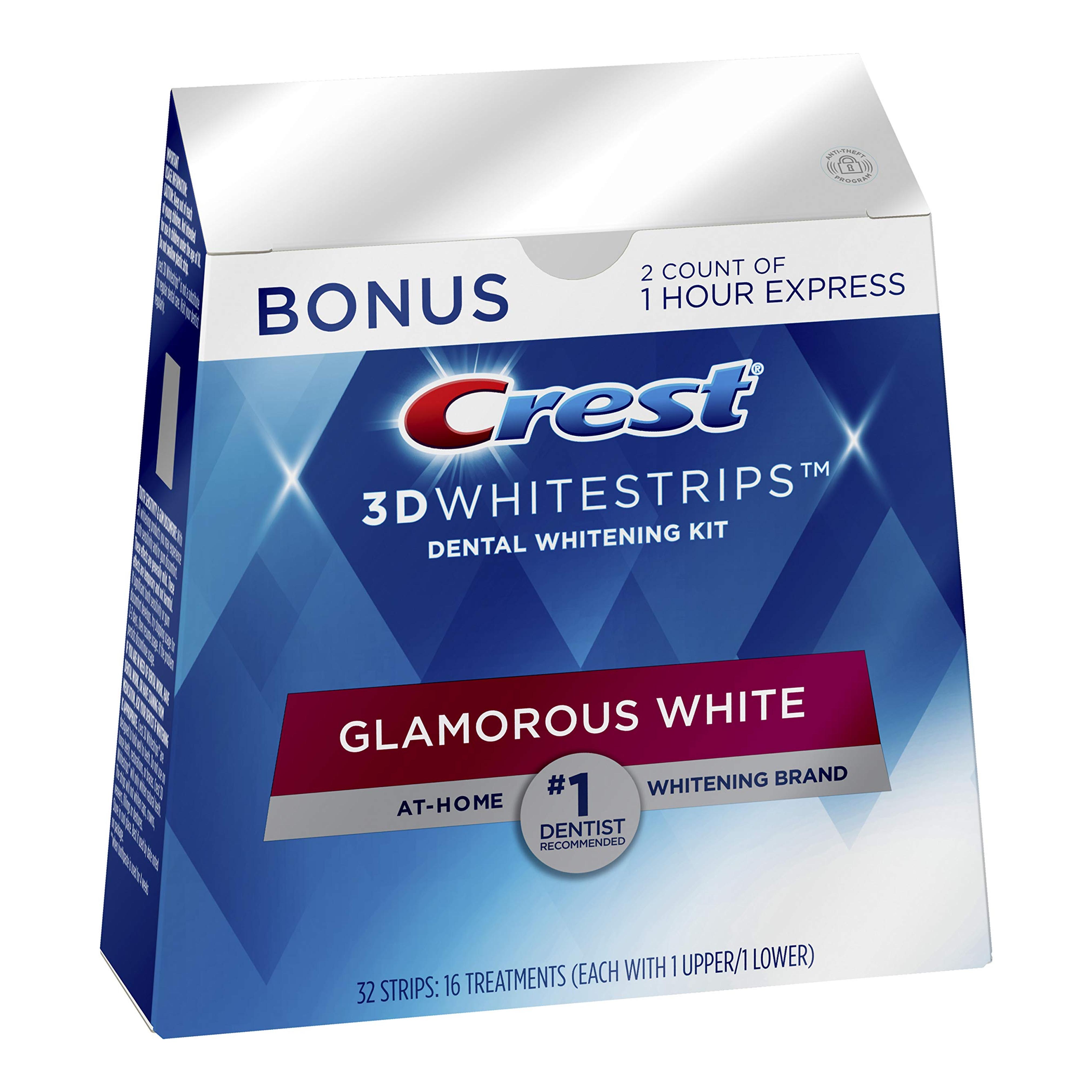 Amazon.com: Crest 3D Whitestrips, Glamorous White, Teeth Whitening Strip Kit, 32 Strips (16 Count Pack) -Packaging may vary