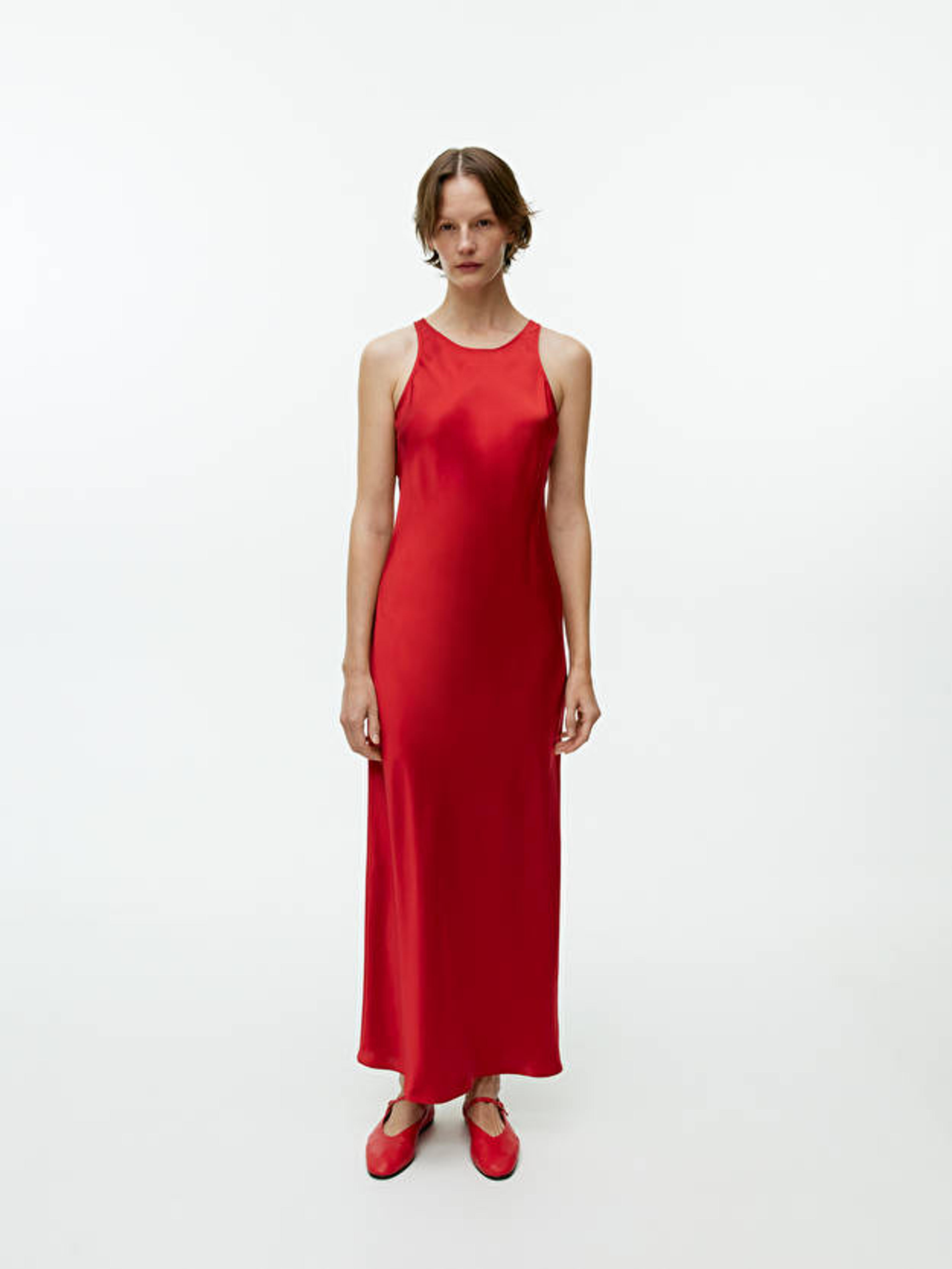 Silk Slip Dress - Red - ARKET WW