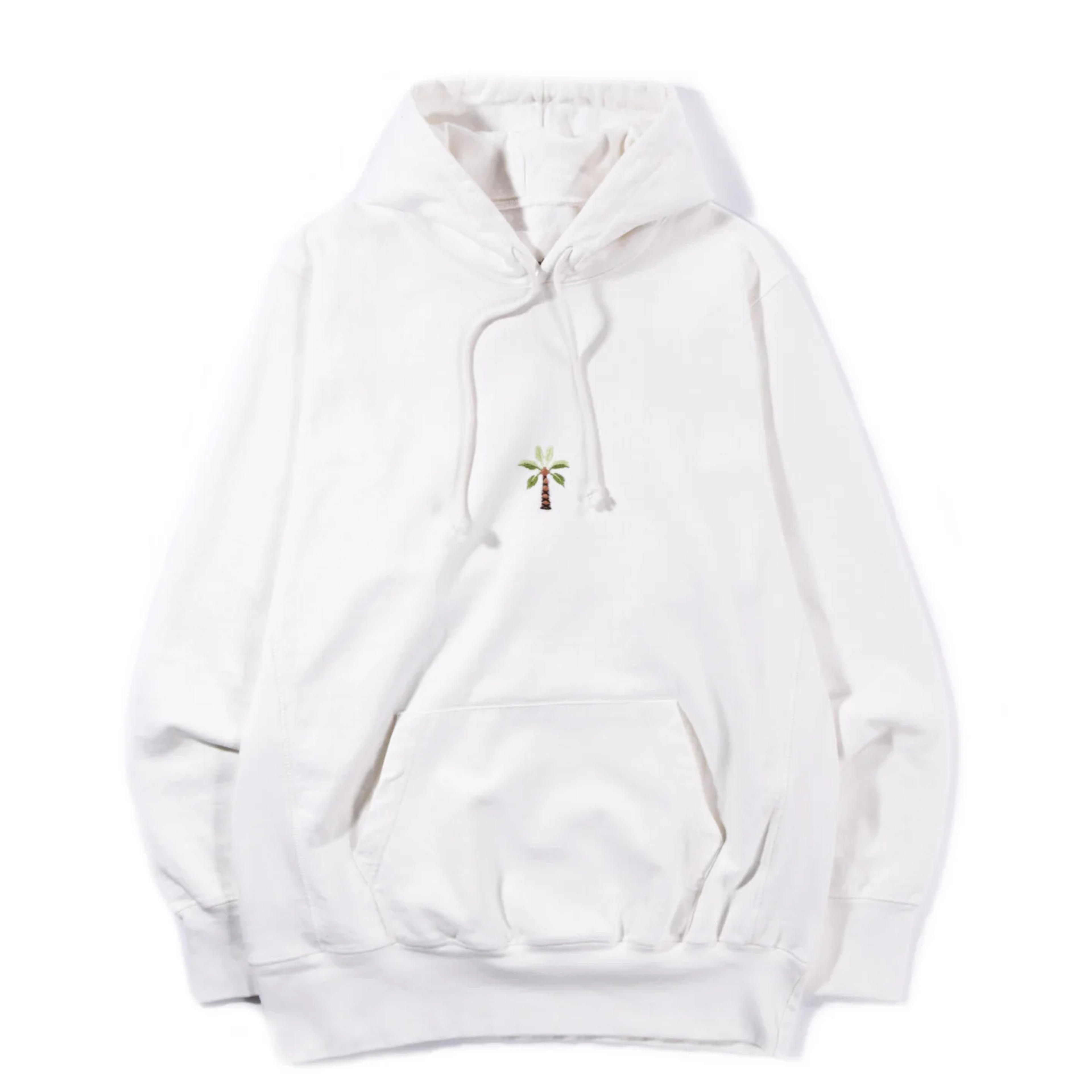 STORY MFG. BLOOM HOODED SWEAT LITTLE PALM ECRU | TODAY CLOTHING