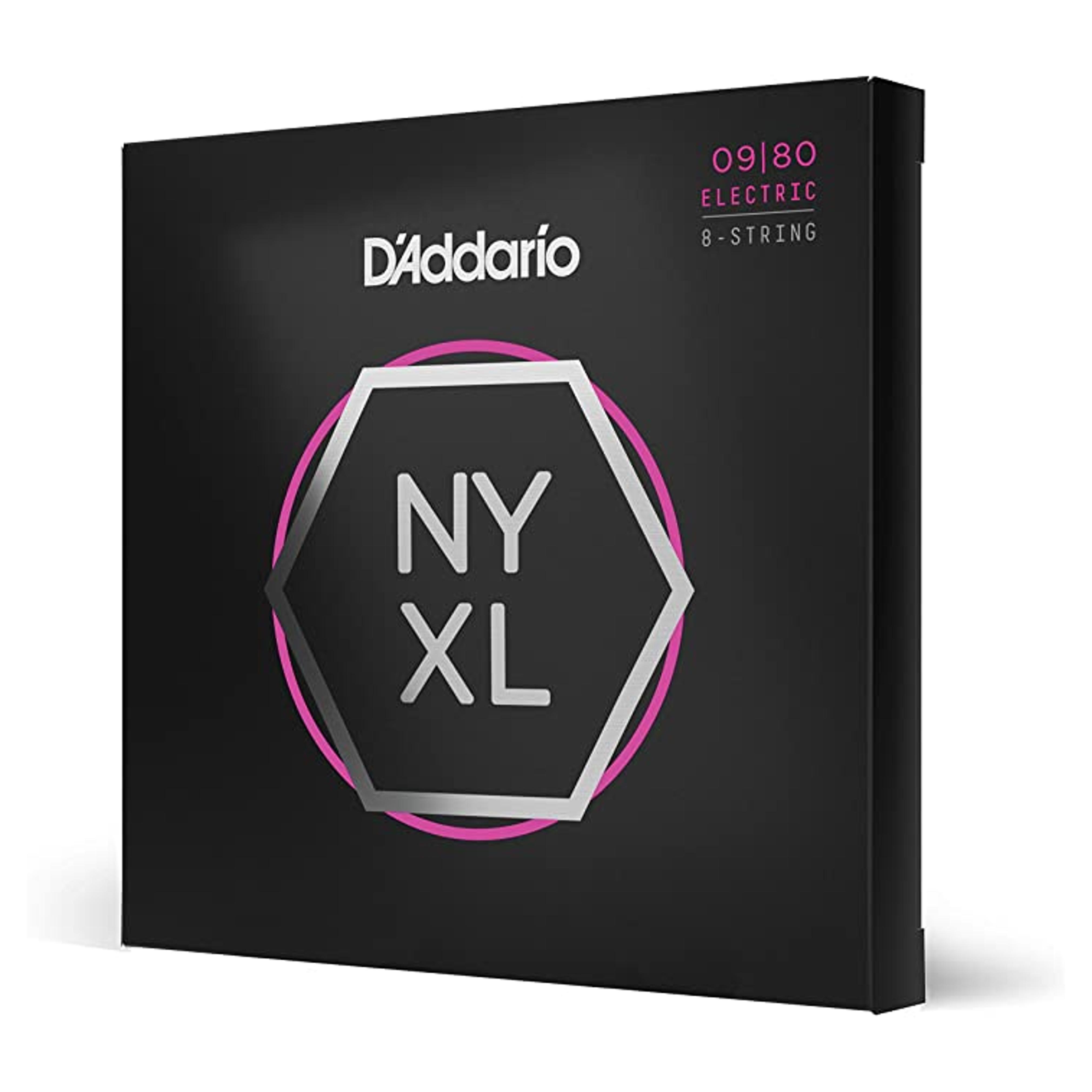 D’Addario NYXL0980 Nickel Plated Electric Guitar Strings,Super Light,8-String,09-80 – High Carbon Steel Alloy for Unprecedented Strength – Ideal Combination of Playability and Electric Tone