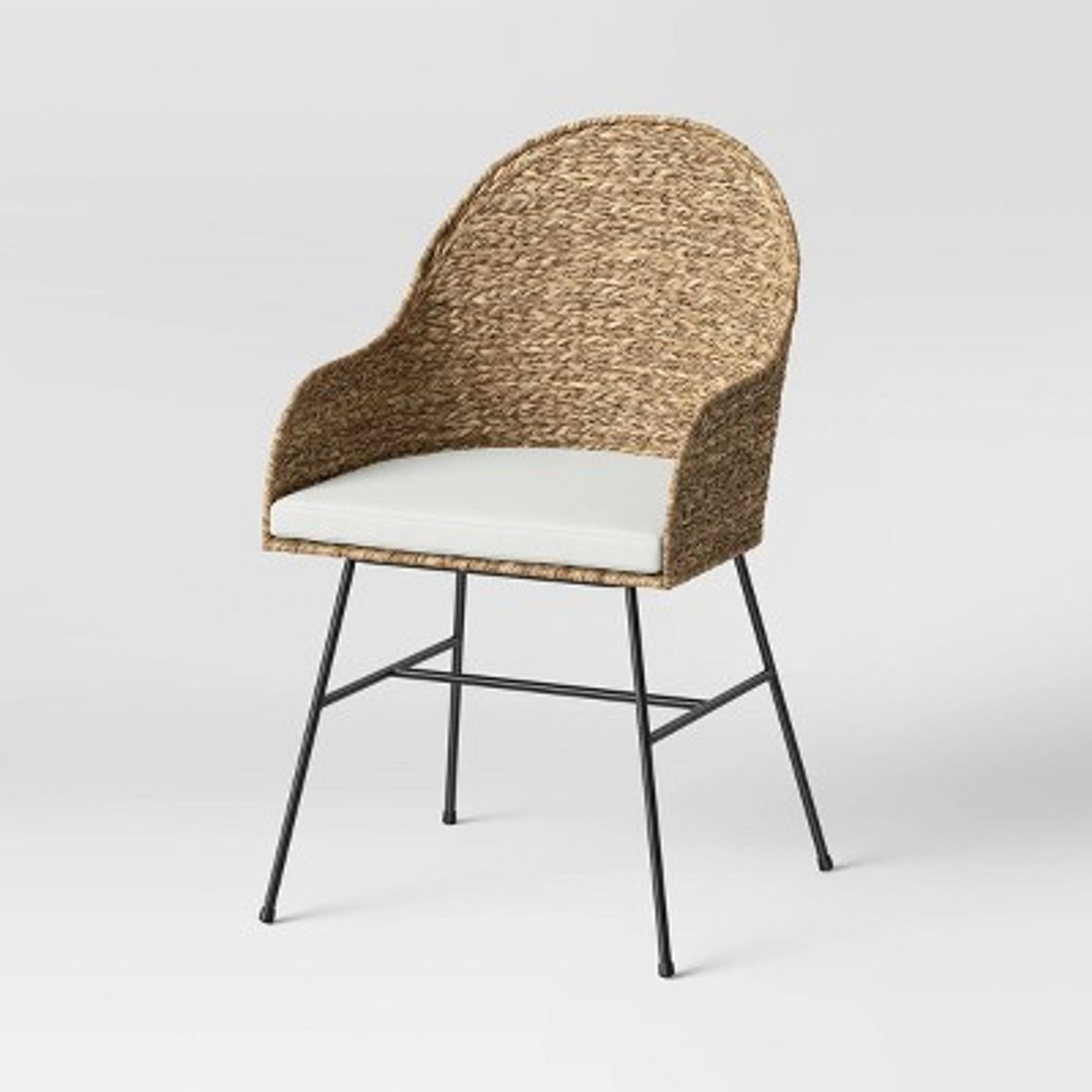 Landis Woven Backed Dining Chair with Cushion Natural - Threshold™