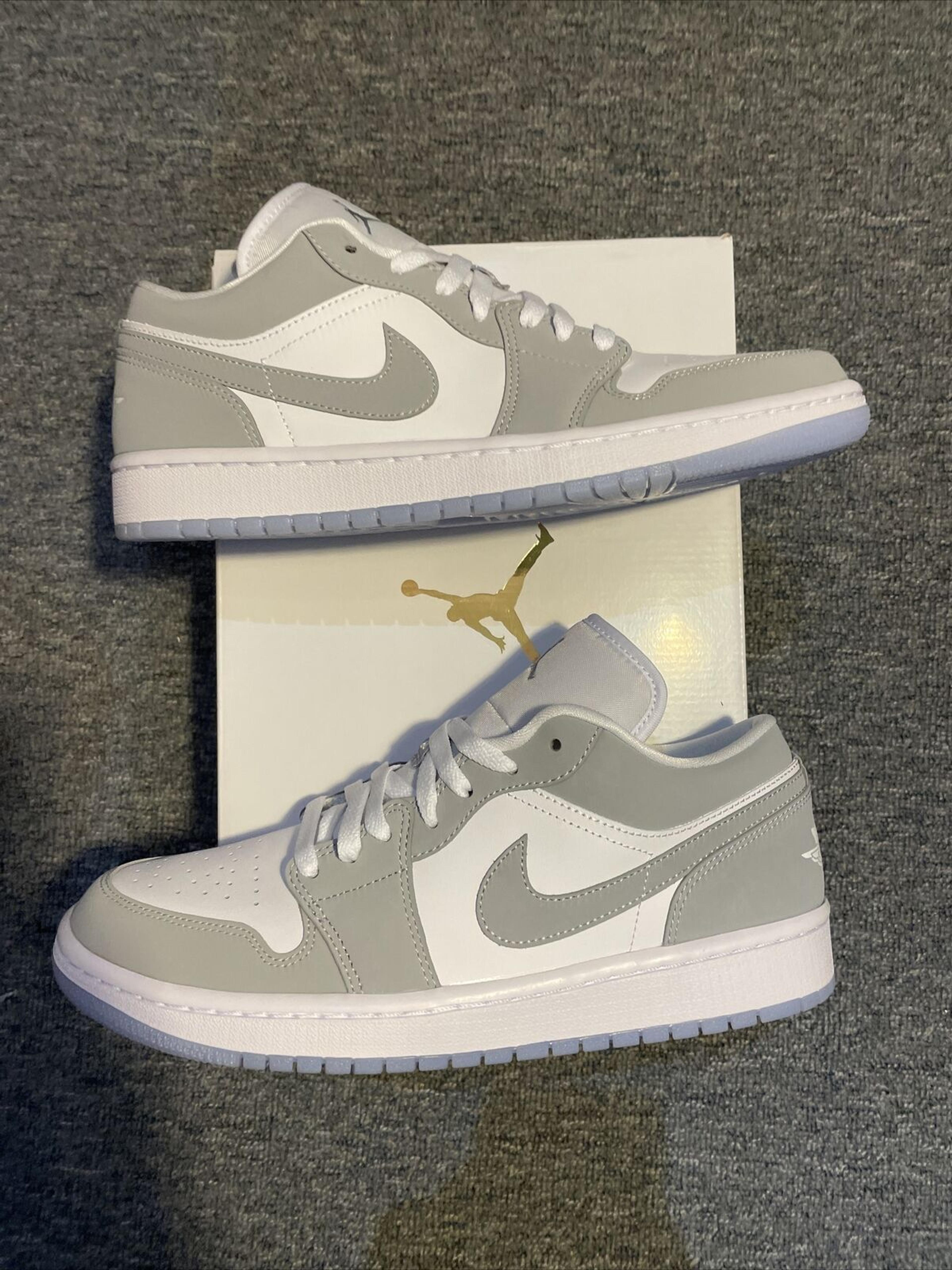 Nike Air Jordan 1 Low Wolf Grey (w) - Size 10.5w - Brand - Dc0774-105