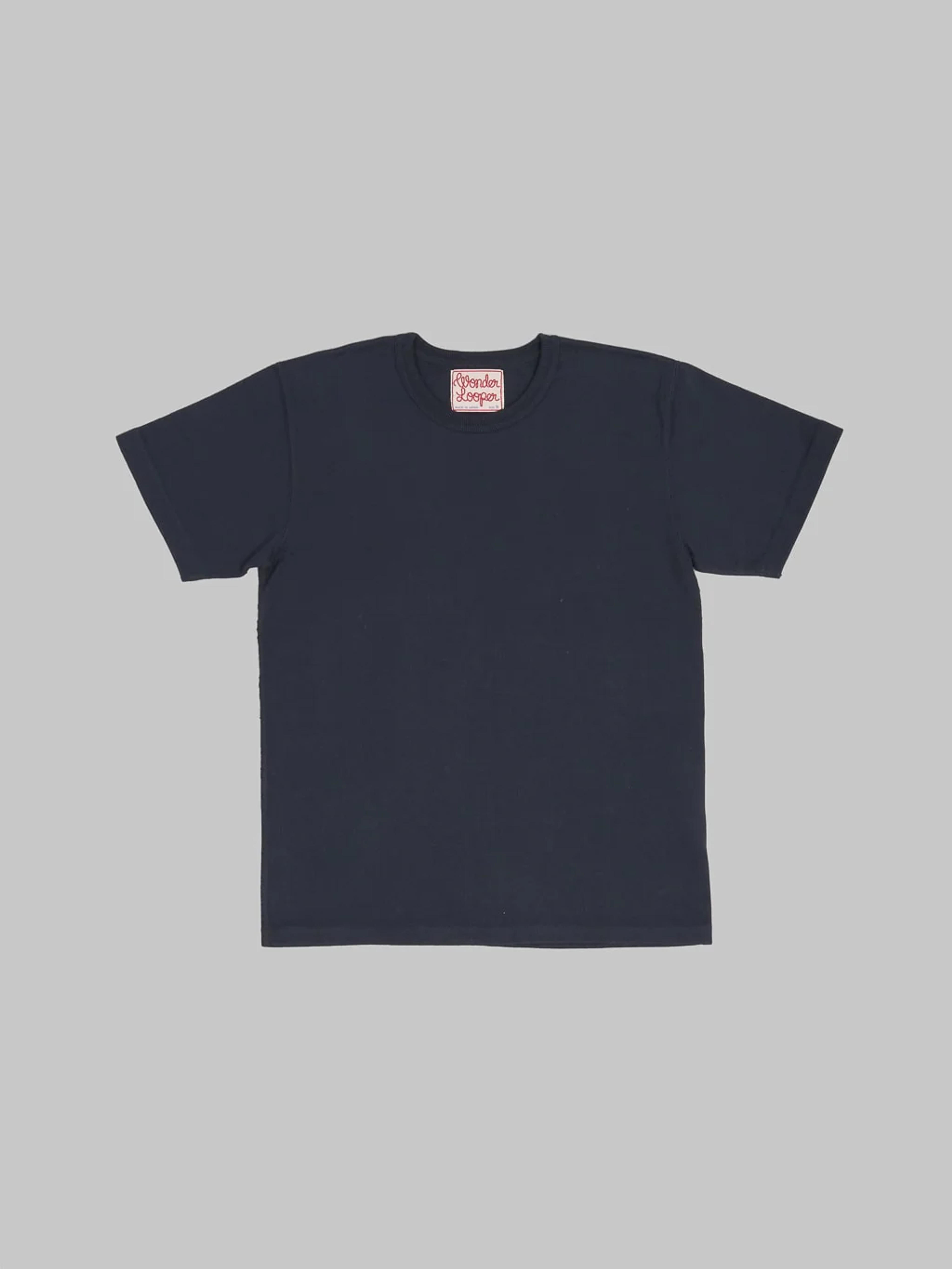 Wonder Looper Double Heavyweight Crewneck T-Shirt Heather Navy – Redcast Heritage Co.