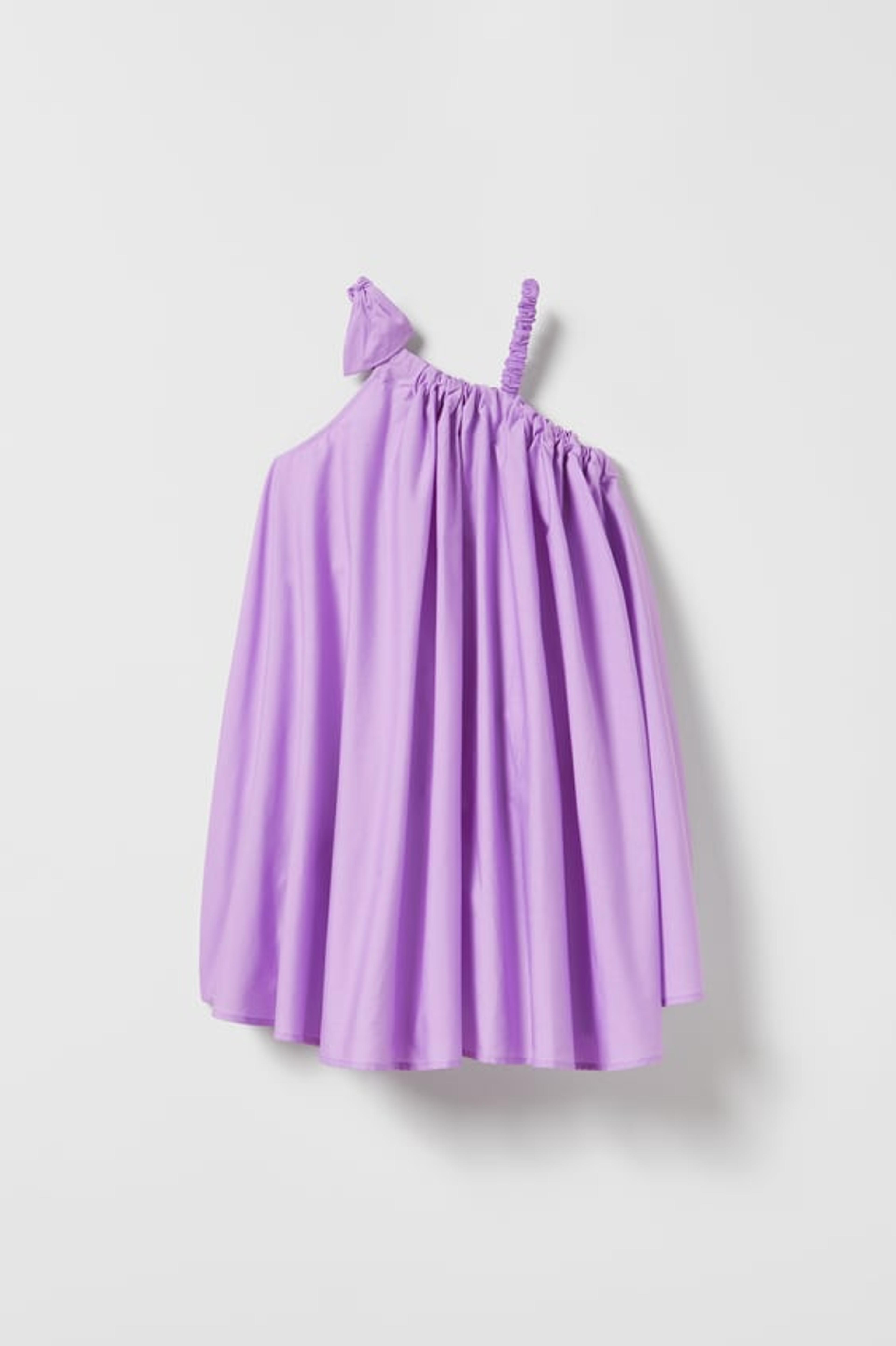 ASYMMETRIC POPLIN DRESS - Mauve | ZARA United States