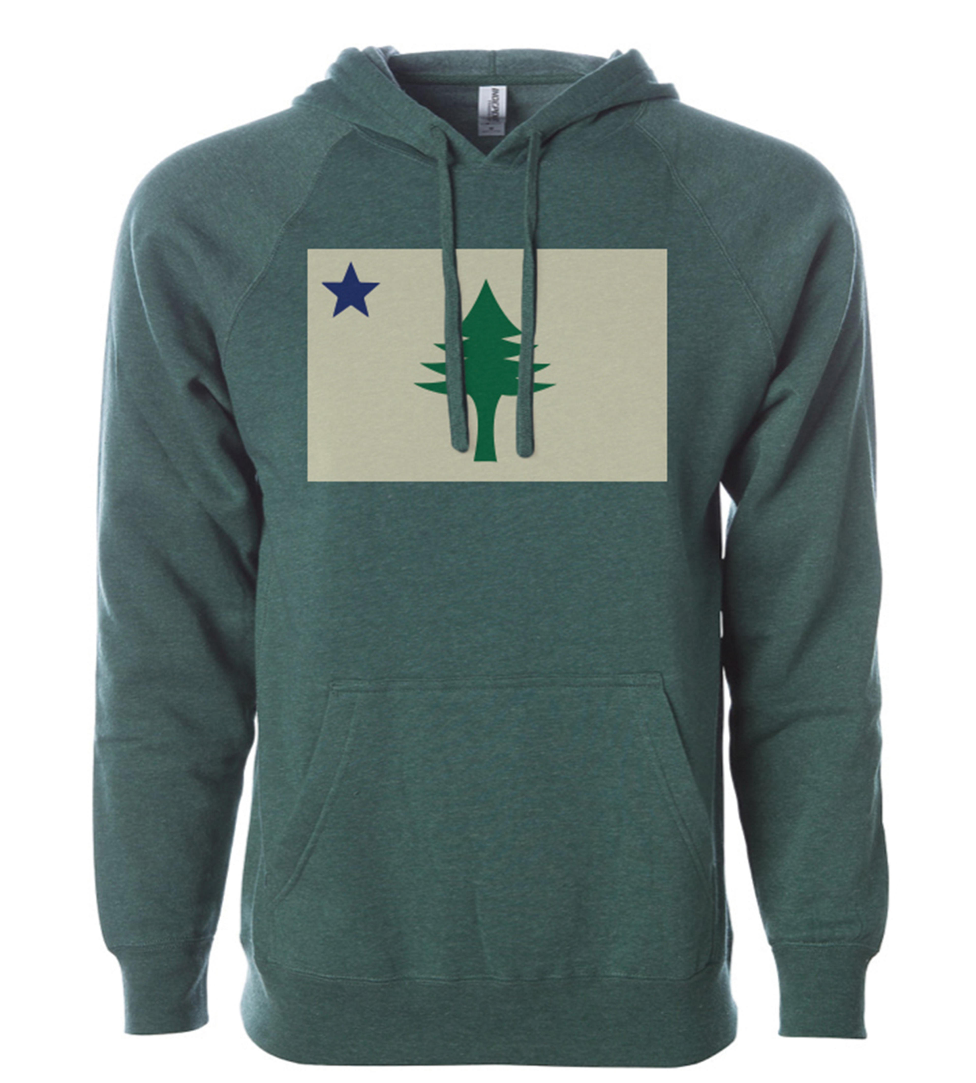 Maine 1901 Pine Tree Flag Hooded Sweatshirt