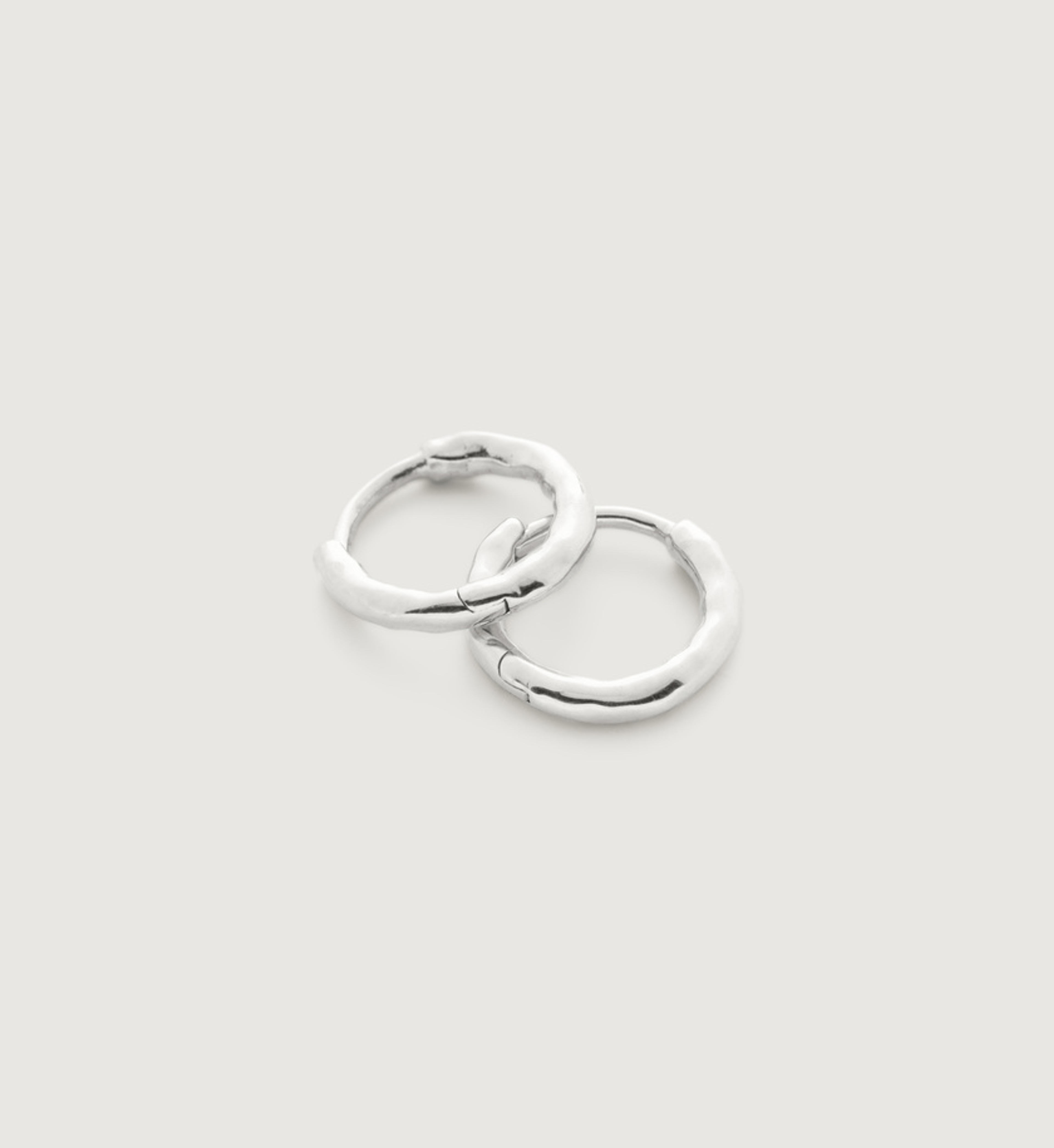 Siren Muse Mini Huggie Earrings in Sterling Silver | Jewellery by Monica Vinader