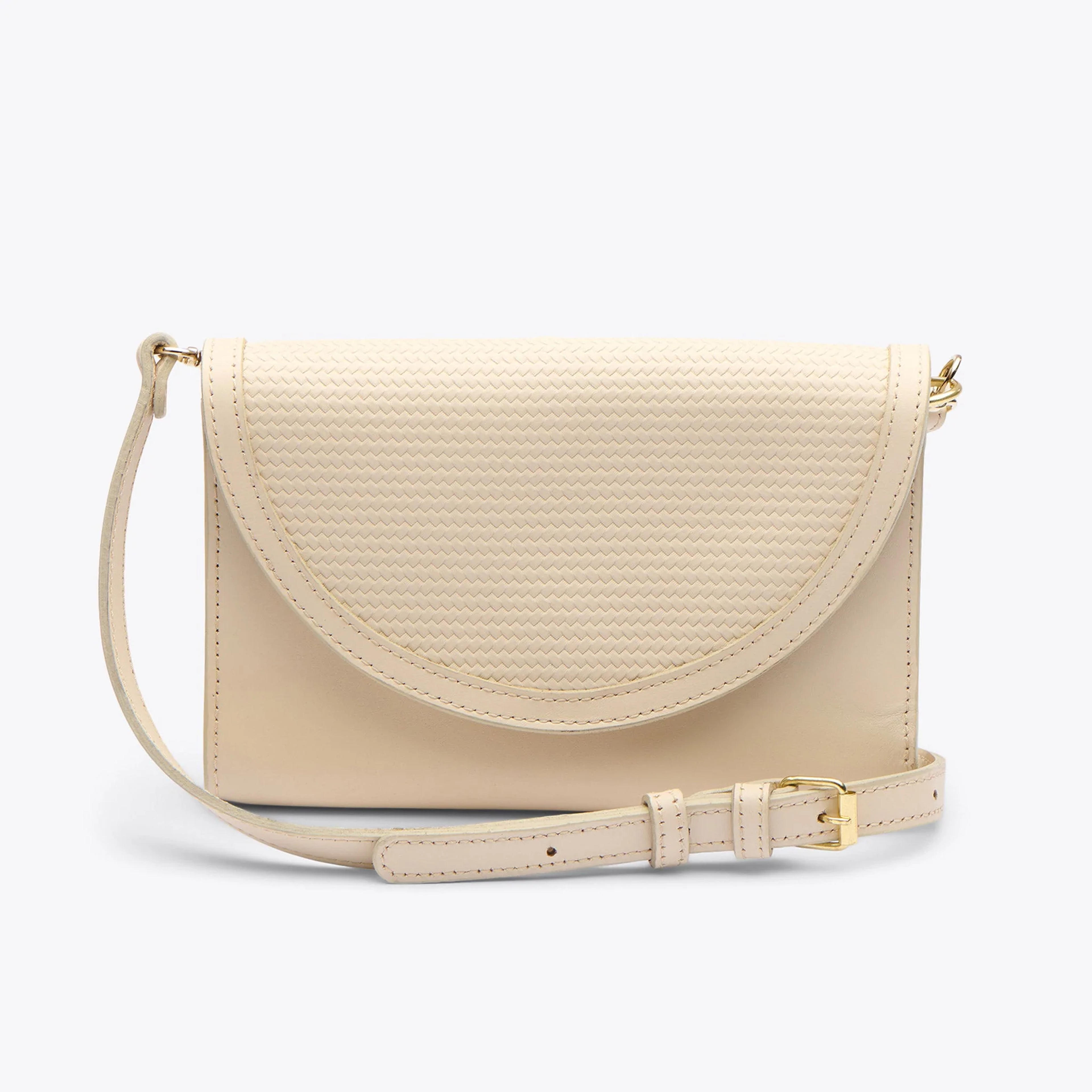 Cleo Convertible Crossbody Woven Bone