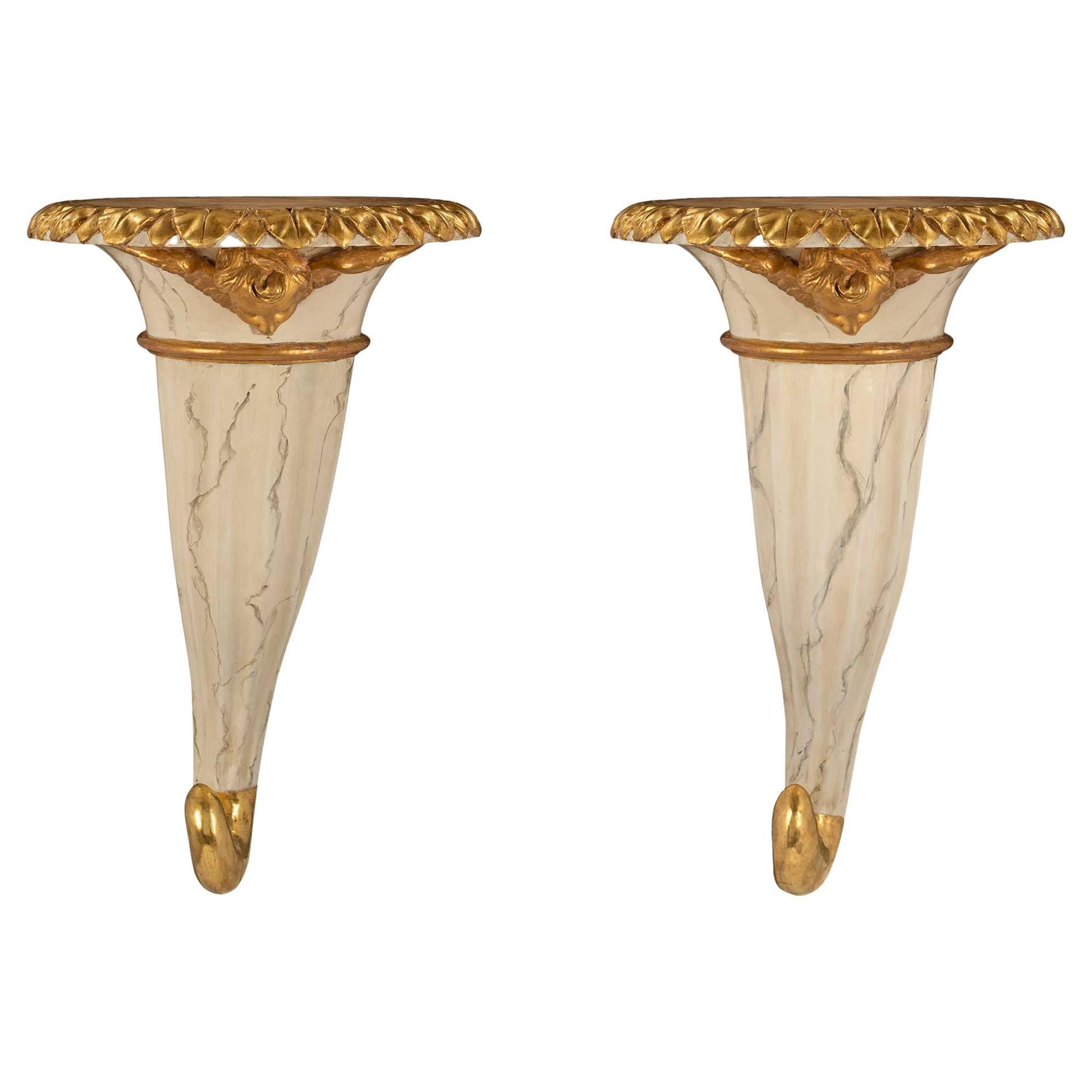 Venetian Style Faux Marble Plaster Bracket For Sale at 1stDibs