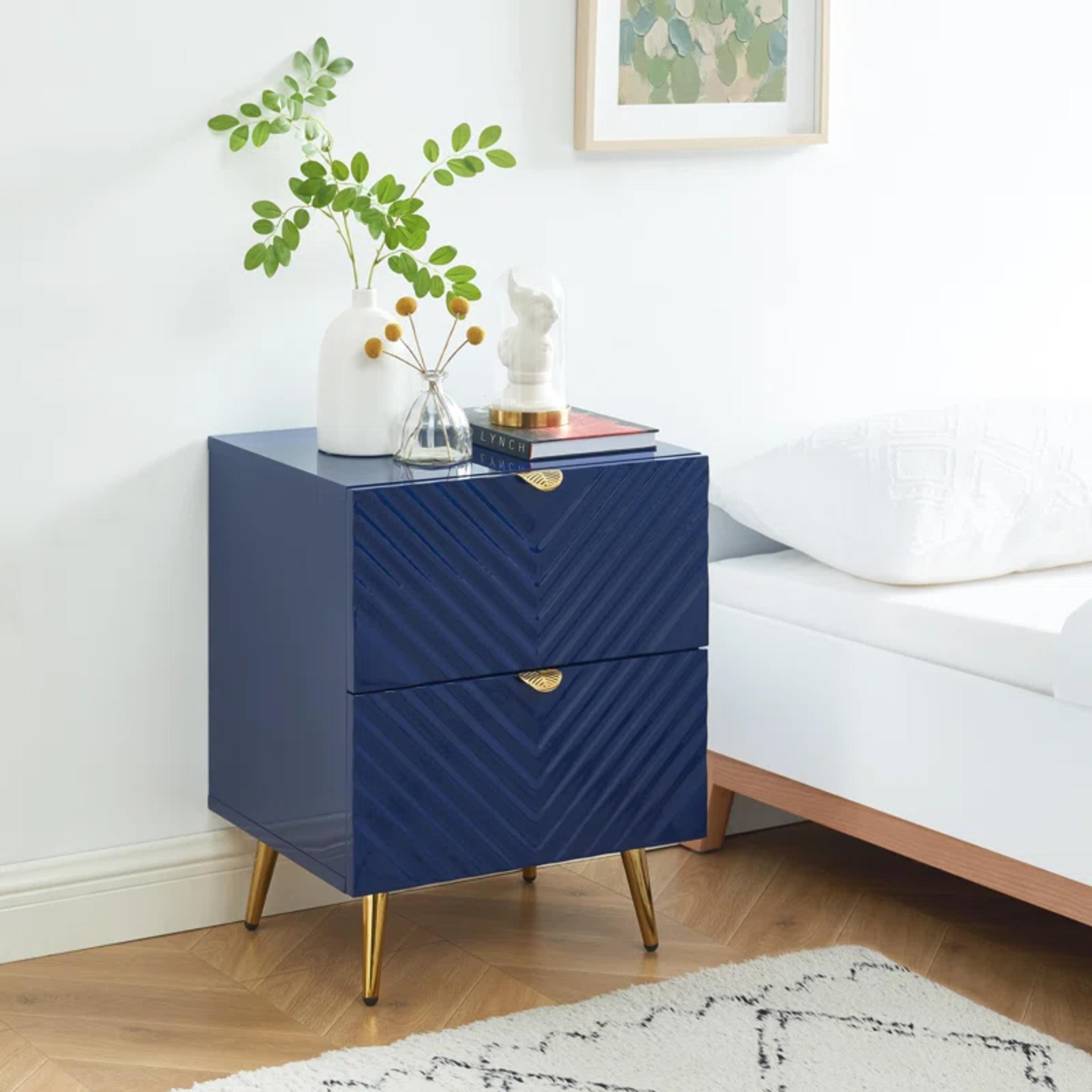 Willa Arlo Interiors Marra 25'' Tall 2 - Drawer Nightstand & Reviews | Wayfair