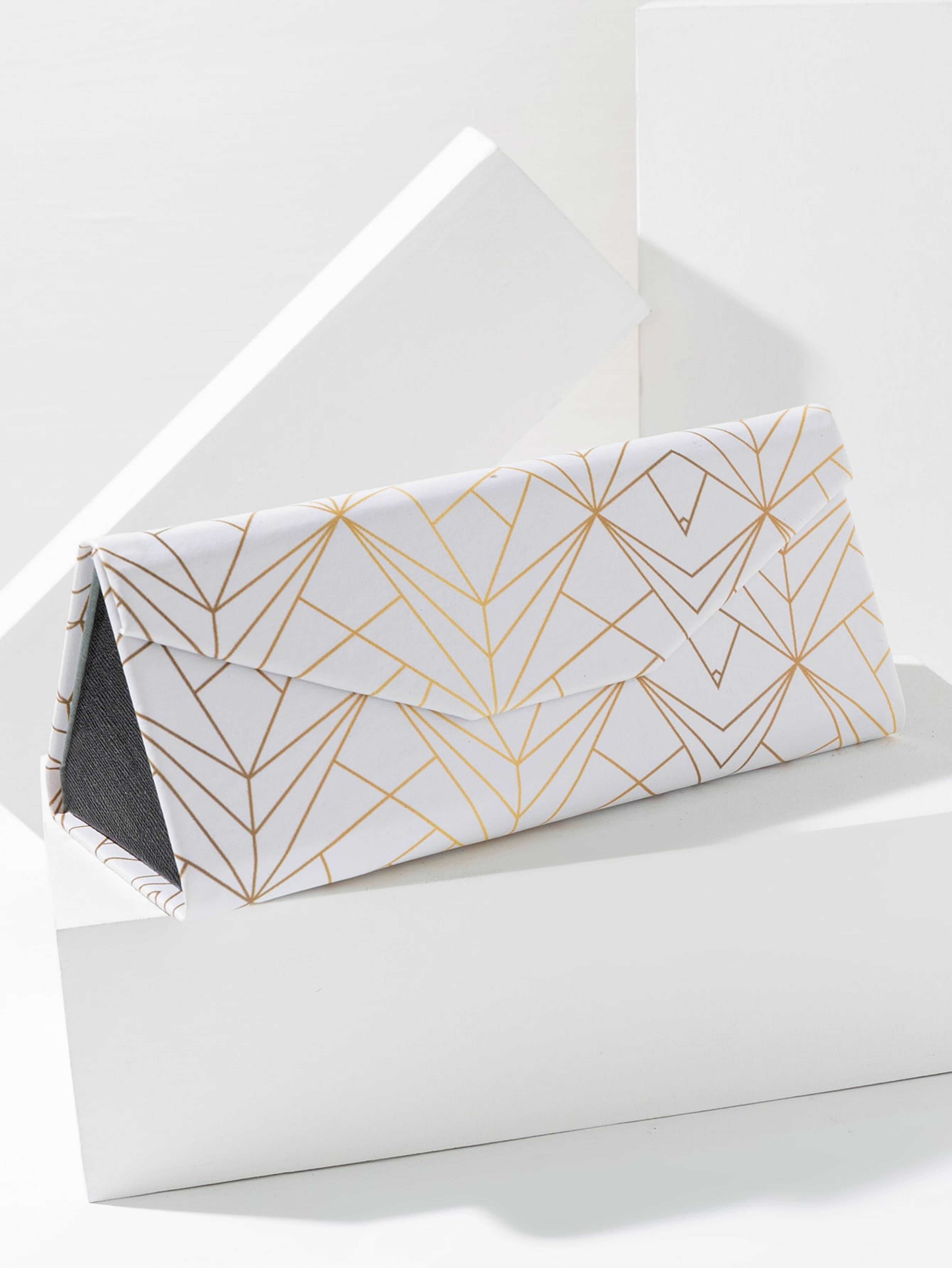 Geometric Print Glasses Case