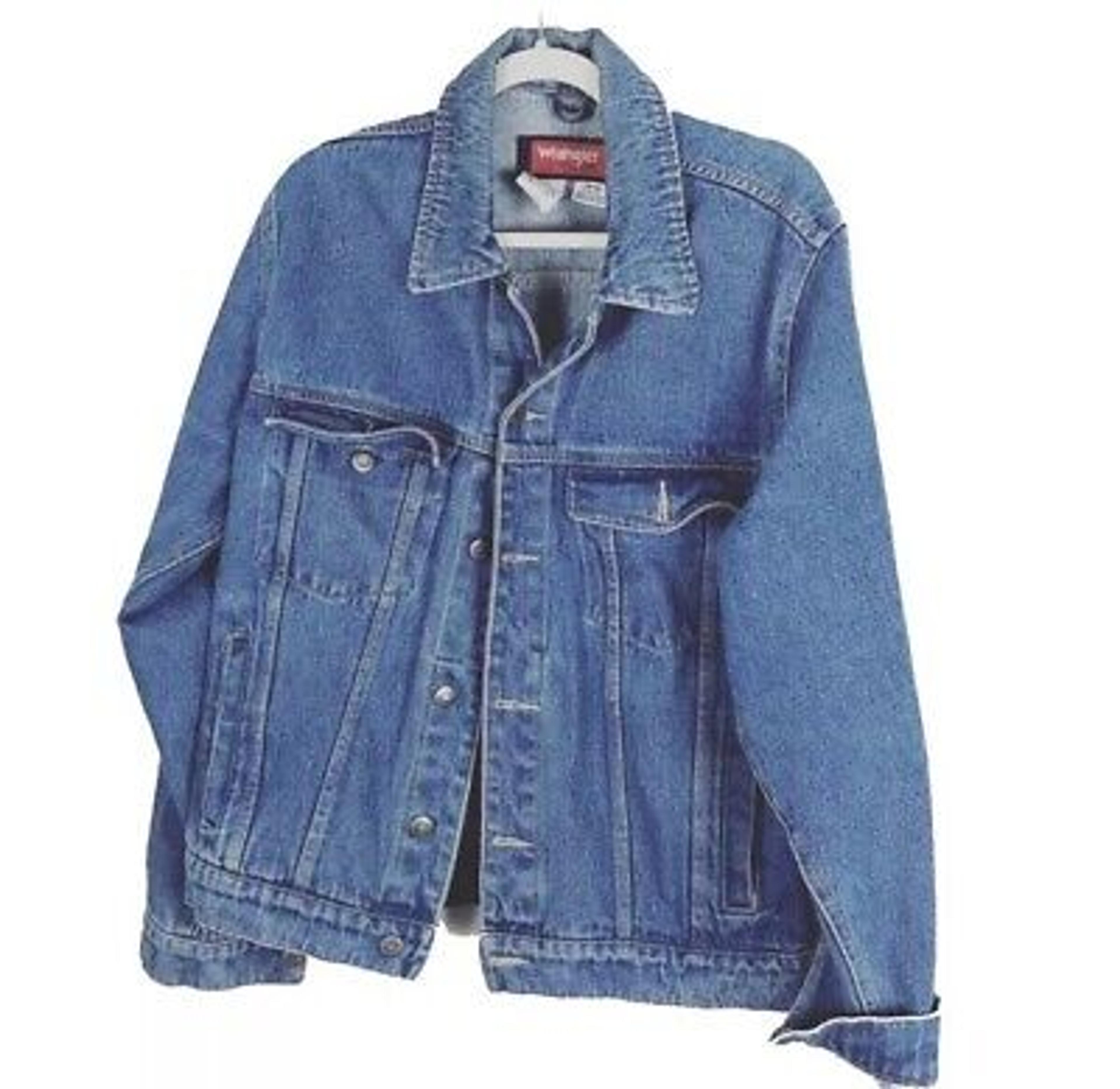 Men's Vintage 90's WRANGLER HERO Denim Blue Jean Jacket Sz Medium | eBay