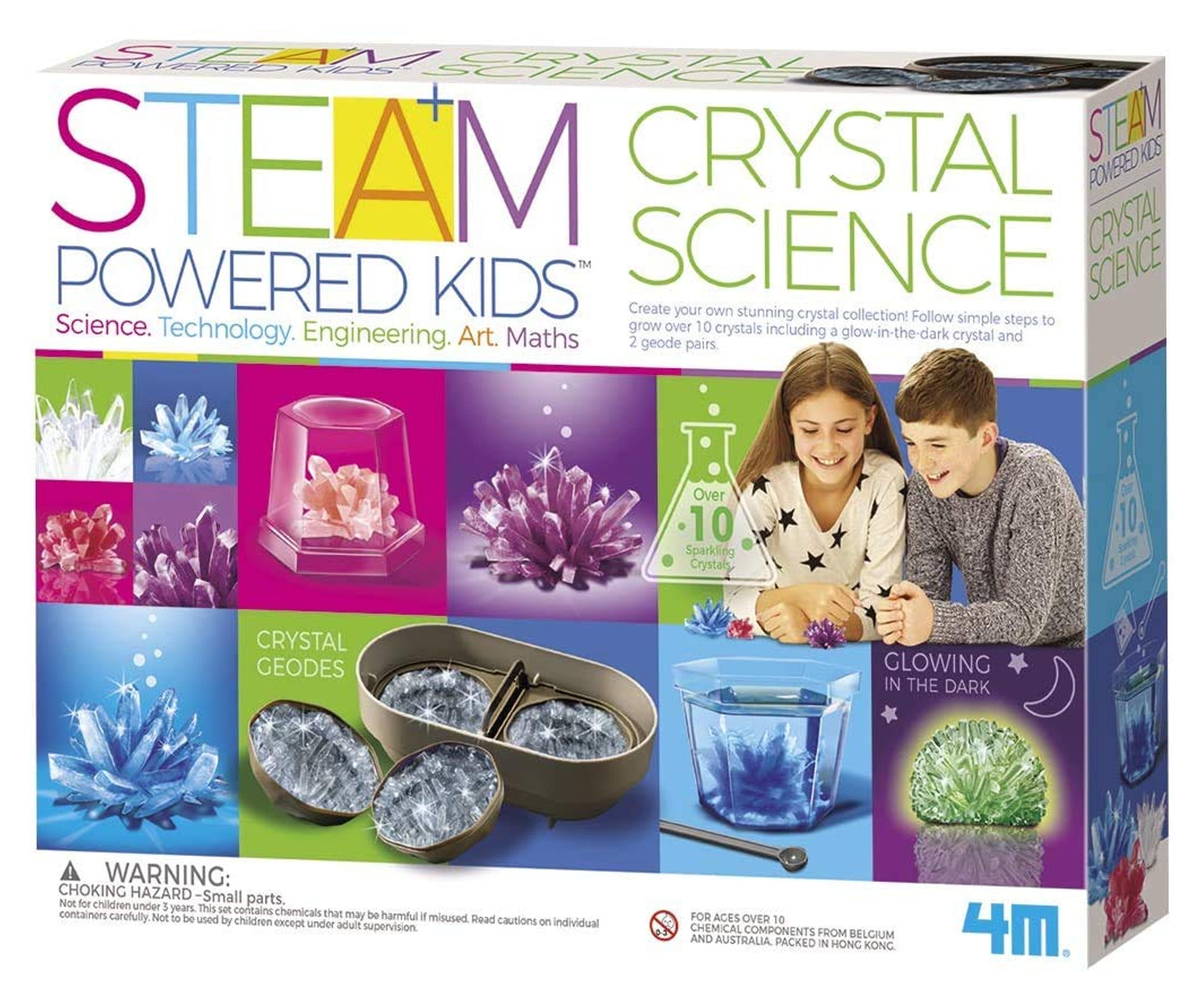 4M Deluxe Crystal Growing Combo Steam Science Kit - DIY Geology, Chemistry, Art, STEM Toys Gift for Kids & Teens, Boys & Girls [Amazon Exclusive]