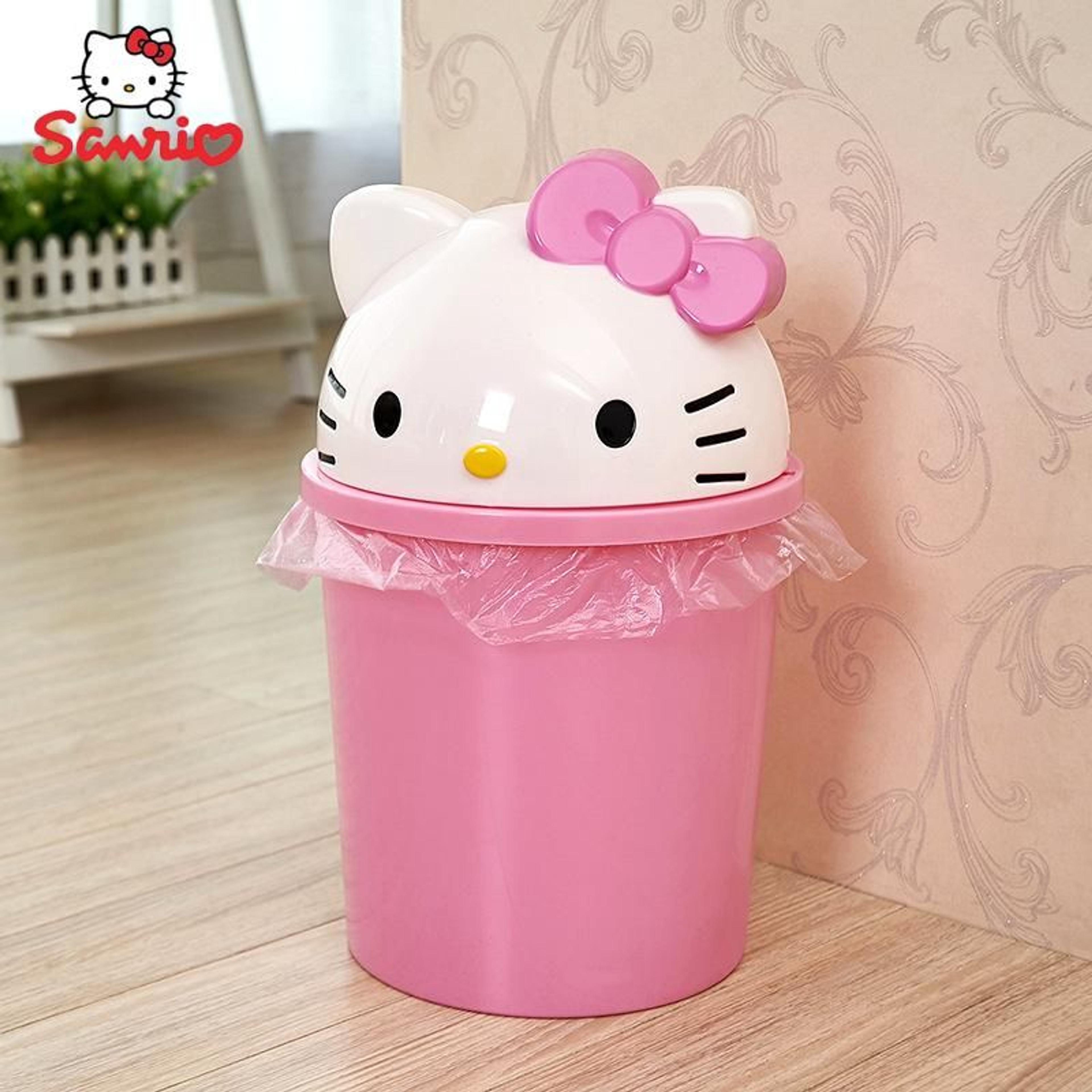 Sanrio Hello Kitty Trash Can - Pink