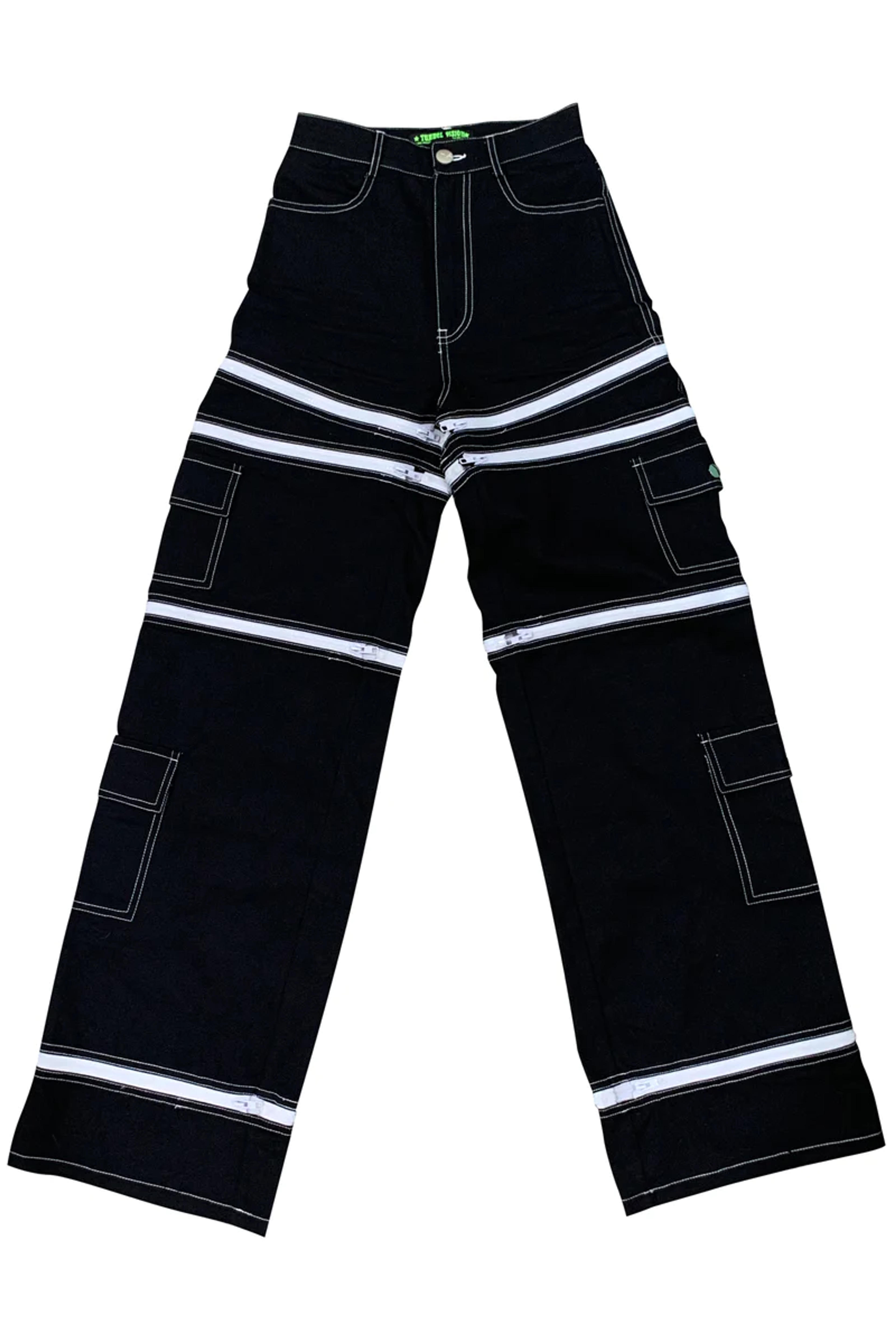 Black 5-in-1 Convertible Zip-Off Cargo Pants