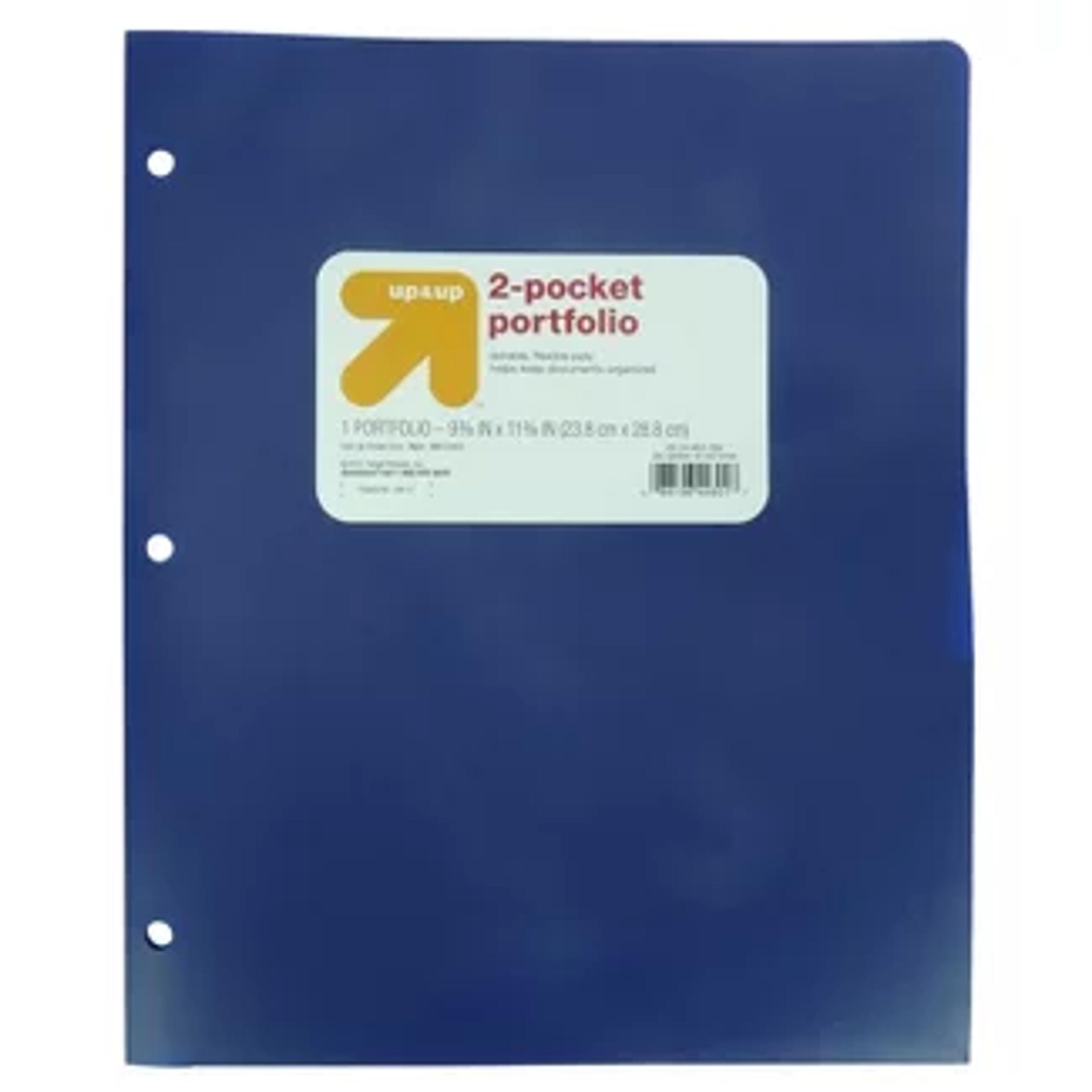 2 Pocket Plastic Folder - Up & Up™ : Target