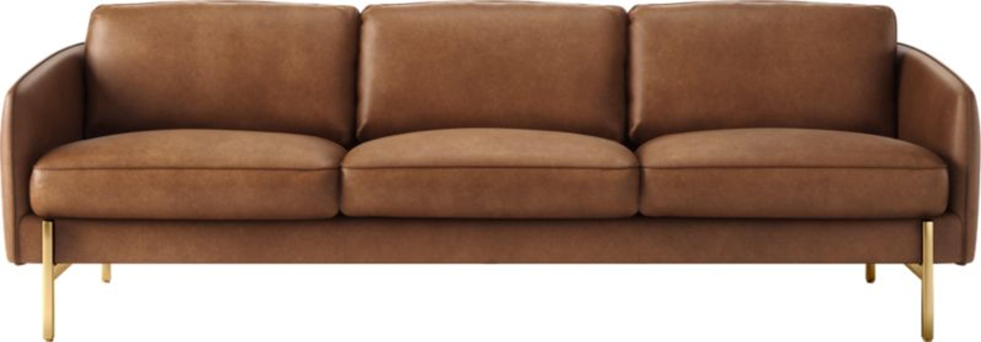 Hoxton Leather Modern Sofa + Reviews | CB2